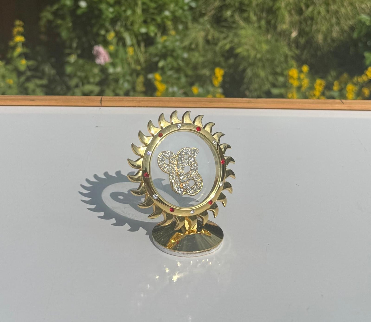 Sikh Ik Onkar Khanda Car Stand Desktop Sun Apple Display Singh Kaur Khalsa ZZ39