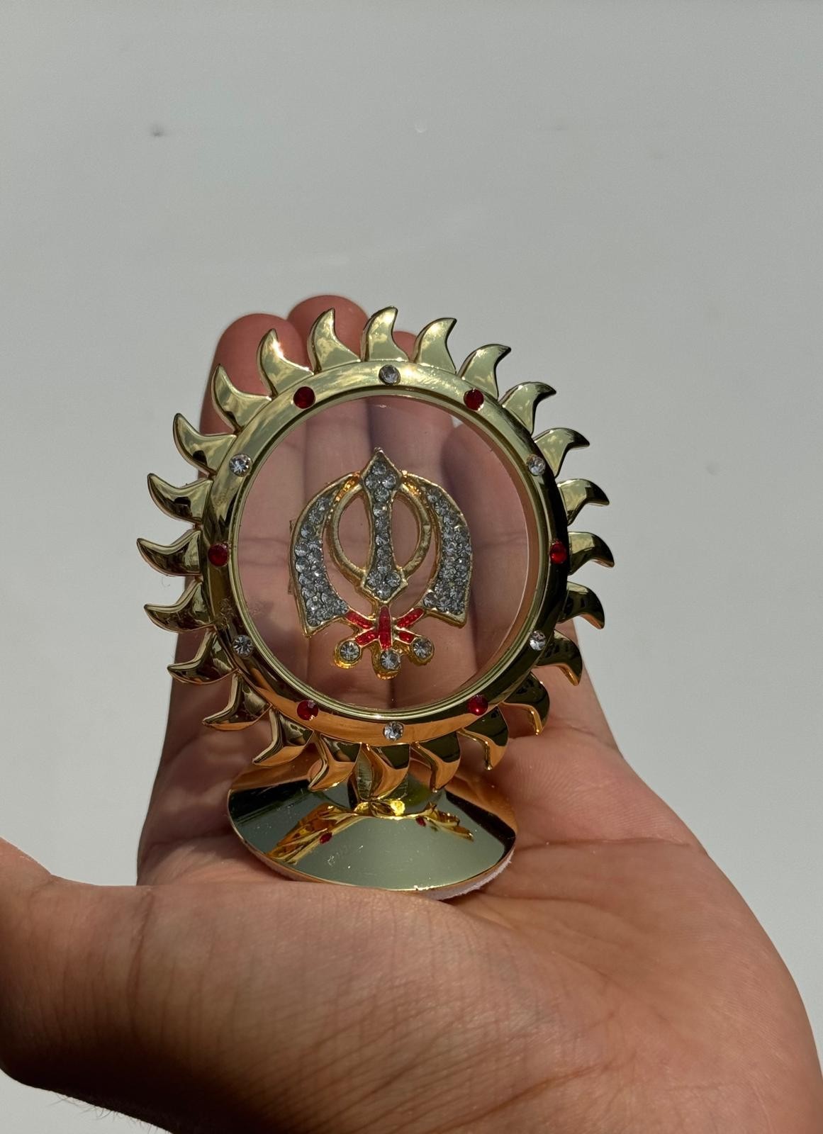 Sikh Ik Onkar Khanda Car Stand Desktop Sun Apple Display Singh Kaur Khalsa ZZ39