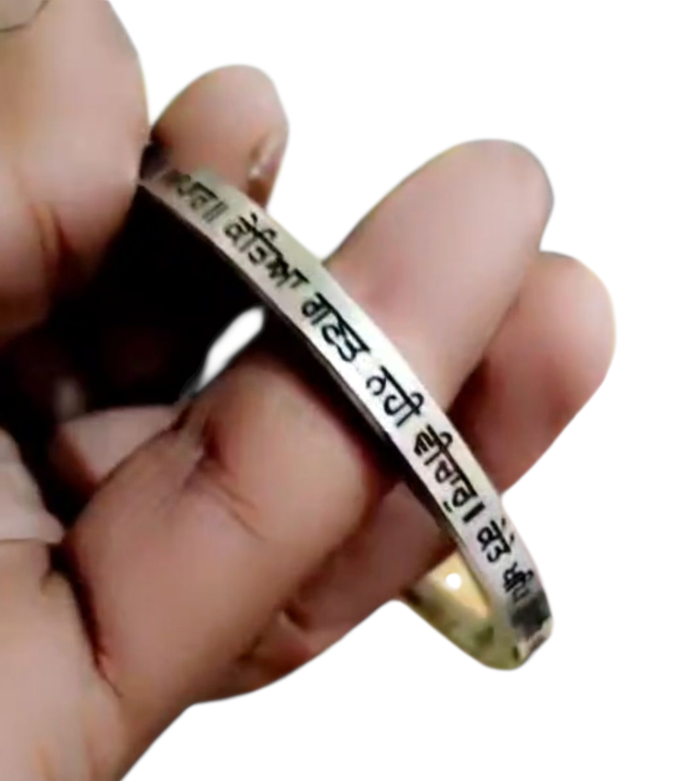 Sikh Kara Bahuta Karam Likhya Na Jae Kada Singh Kaur Khalsa Stainless Steel L6R Smooth Flat Bangle Sikhism Unisex Punjabi Karha