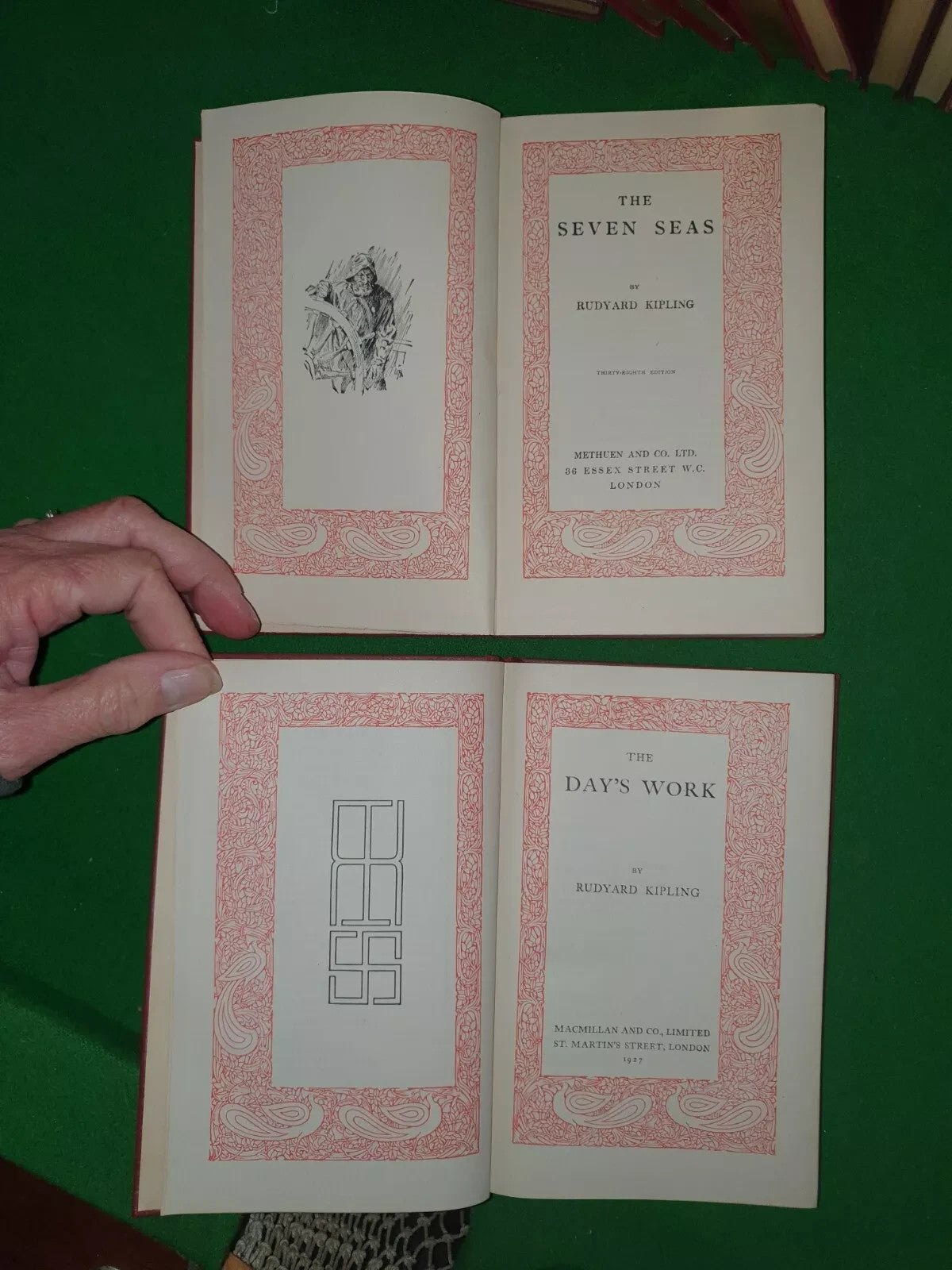 Antique Collection of 1913-29 Rudyard Kipling 19 Books Set Jungle Book Kim Rare Vintage Old Books Authentic Collectors Items Collector