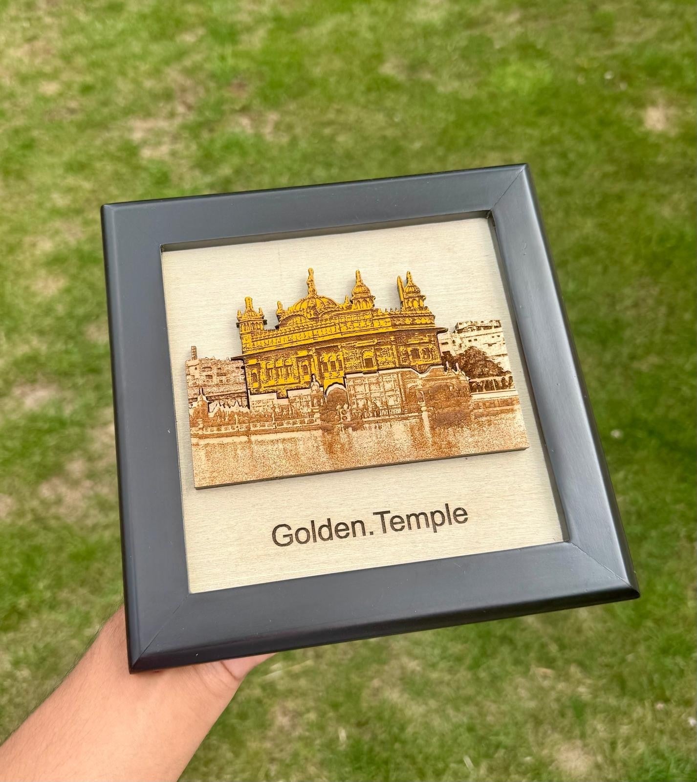 Sikh Photo Frame Golden Temple Sri Harmandir Sahib Wooden Wall Home Decor ZZZ10 Wood carved Darbar Saab Amritsar Swaran Mandir Sikhism New