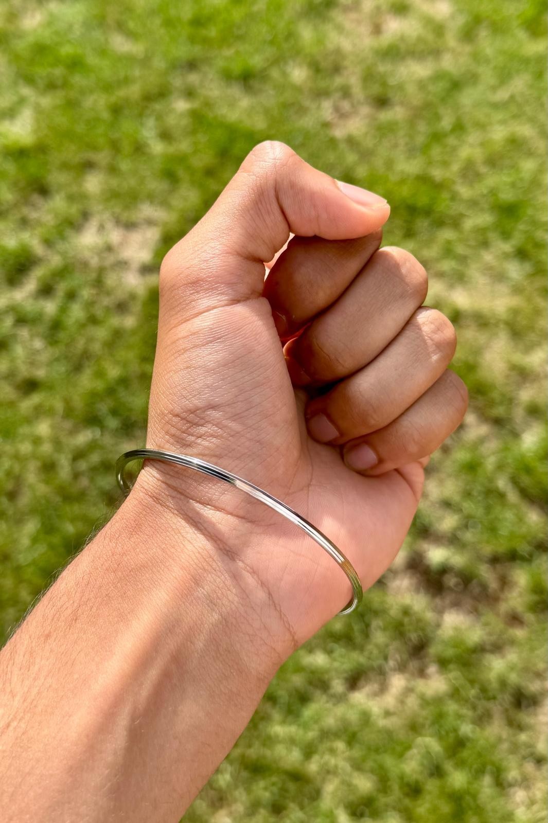 Stainless Steel Thin Kara Kada Bracelet Silver Sikh Khalsa Bangle T3R  Unisex Punjabi Panjabi Panjab Gift UK New