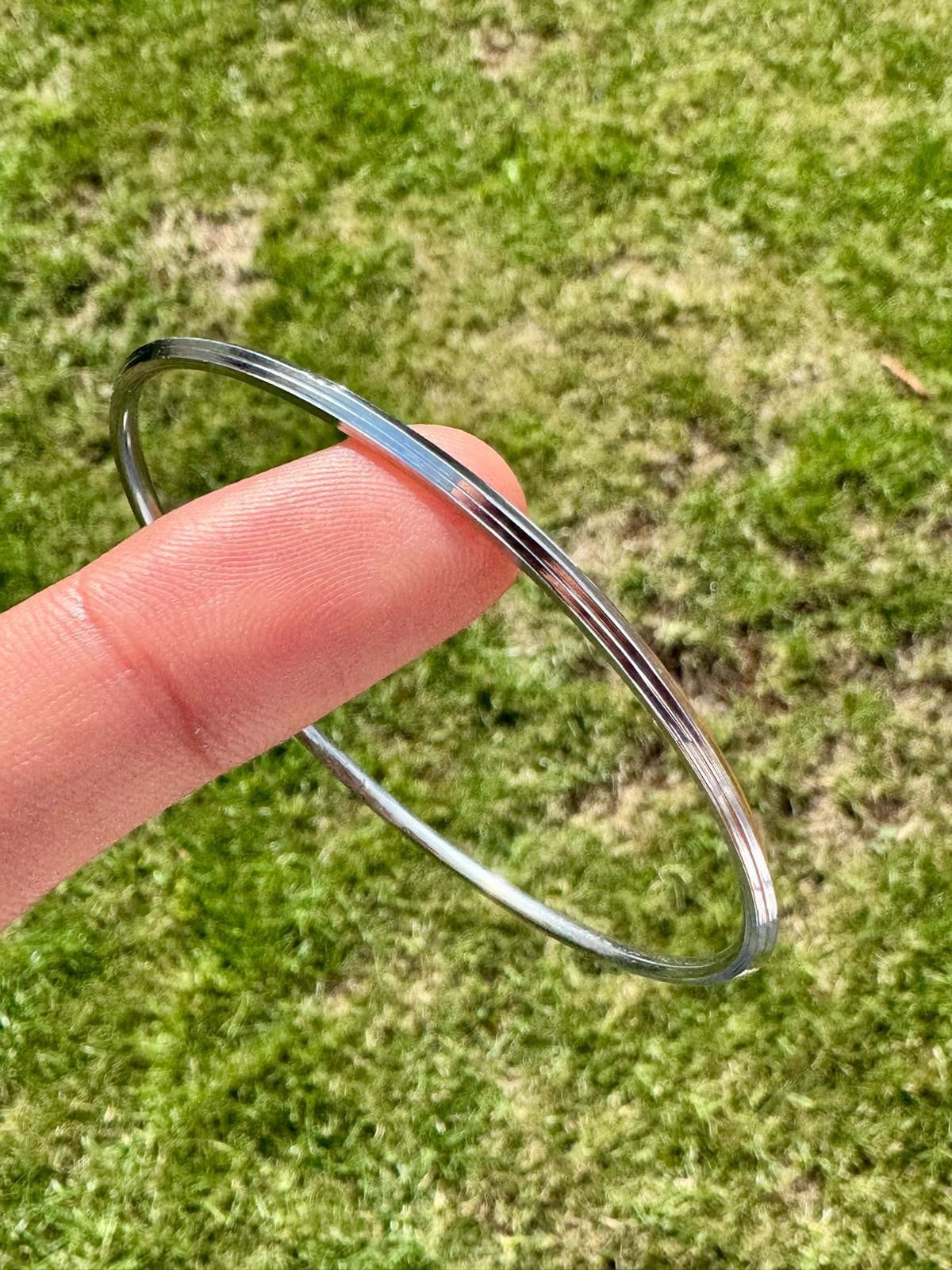 Stainless Steel Thin Kara Kada Bracelet Silver Sikh Khalsa Bangle T3R  Unisex Punjabi Panjabi Panjab Gift UK New
