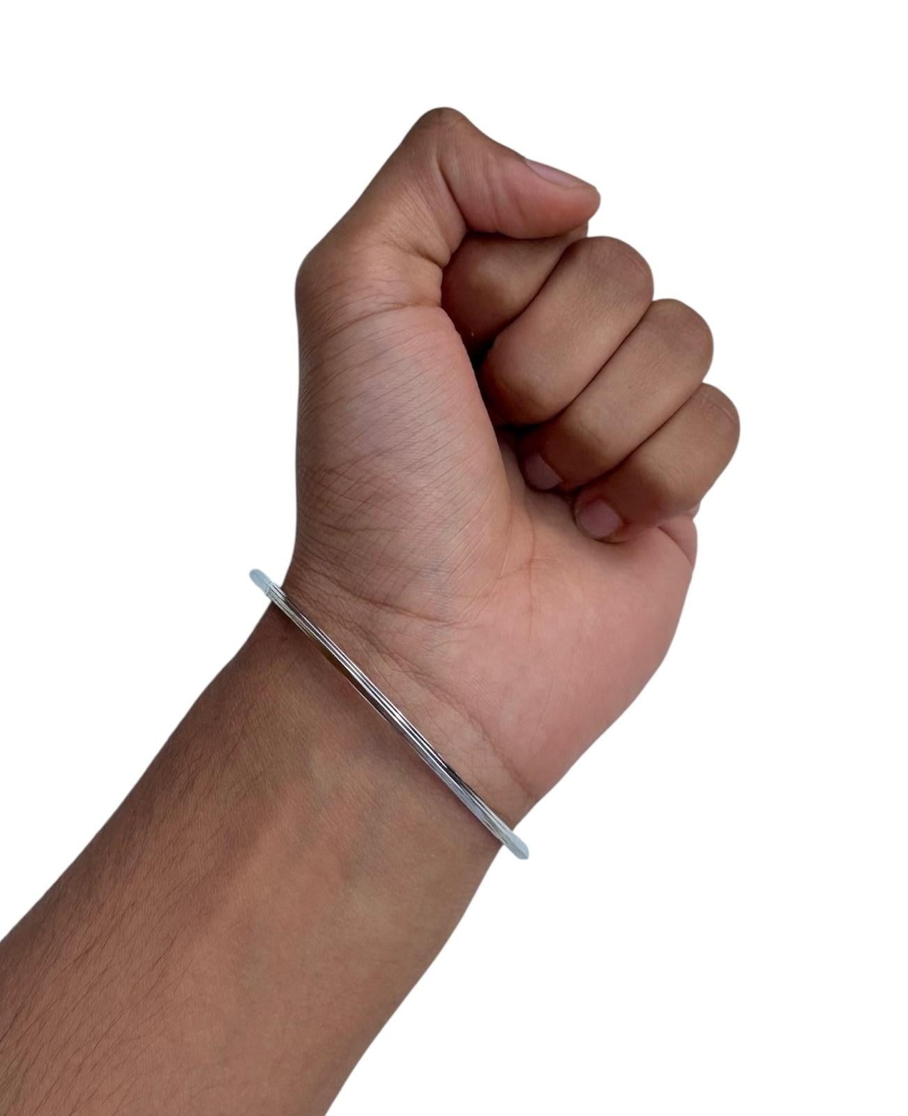 Stainless Steel Thin Kara Kada Bracelet Silver Sikh Khalsa Bangle T3R  Unisex Punjabi Panjabi Panjab Gift UK New