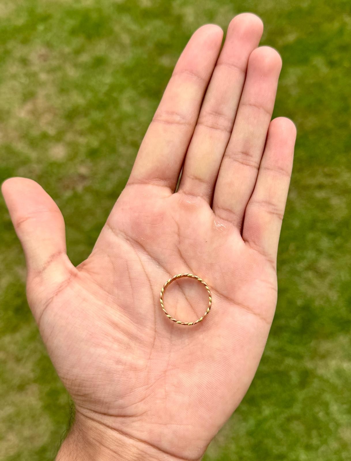 Copper Brass Ring Evil Eye Pure Protection Amulet Nazar Hindu Sikh Challa i26R