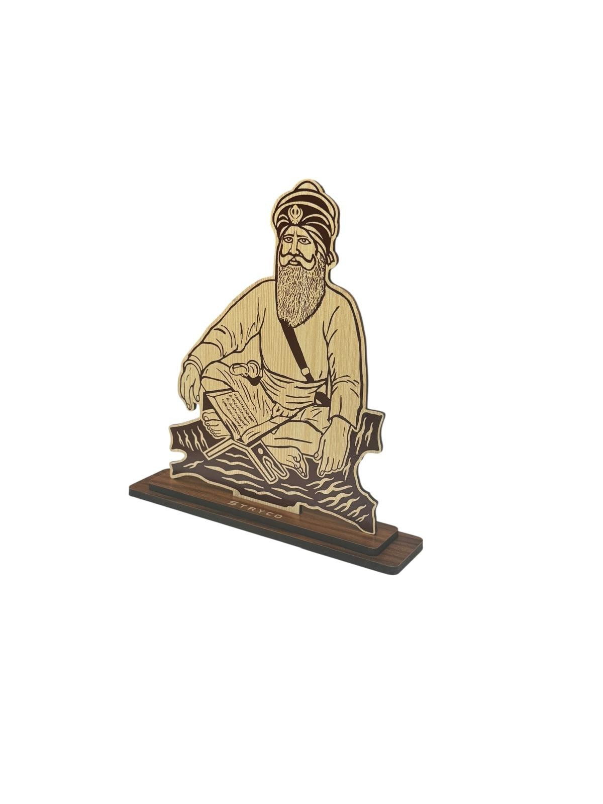 Sikh Wooden Stand Baba Deep Singh Ji Sikh Gurus Home Decor Display Khalsa UU6
