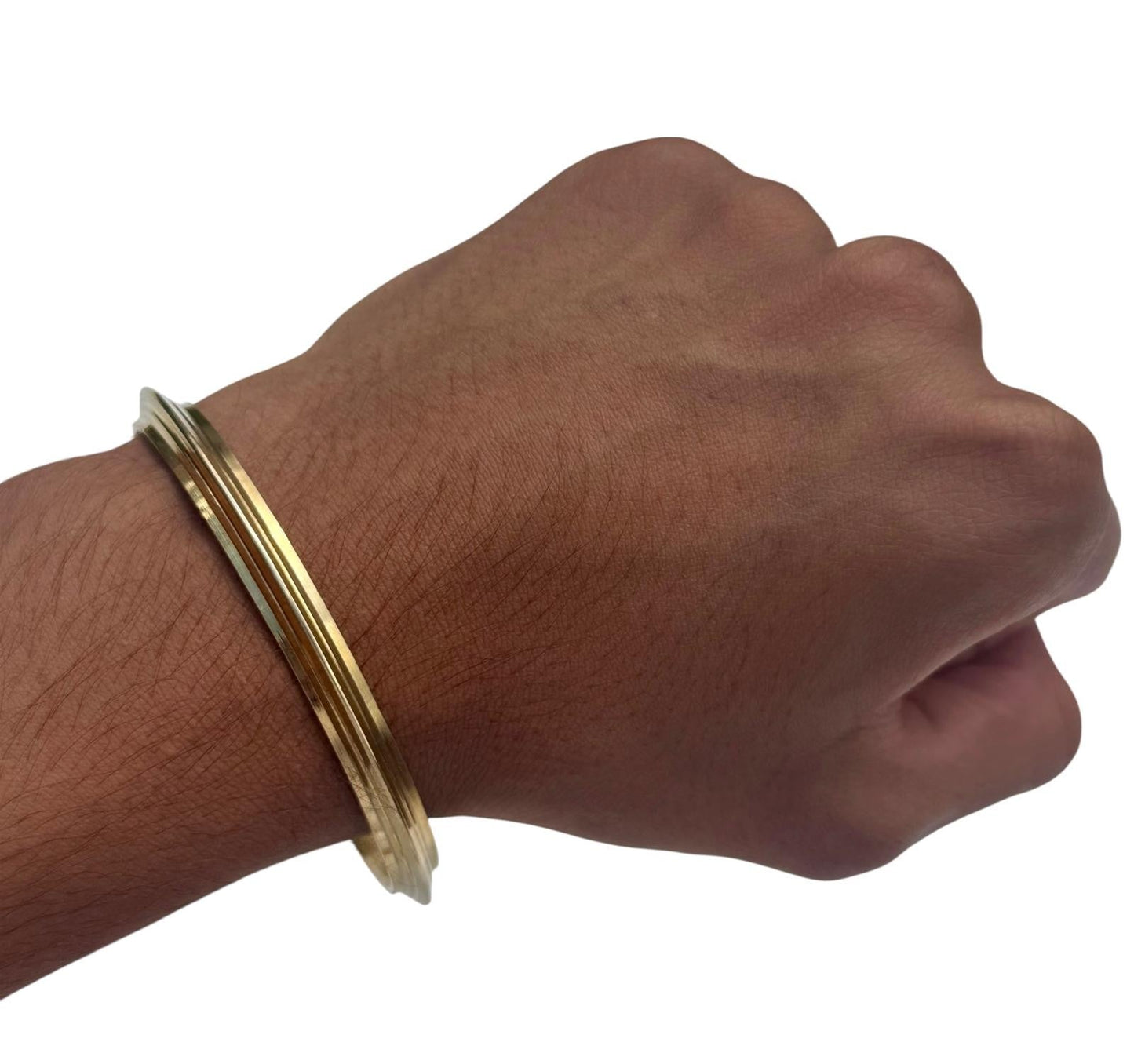 Sikh Brass Kara Stunning Gold Look Traditional Punjabi Kada Singh Karha T24R New lines design unisex