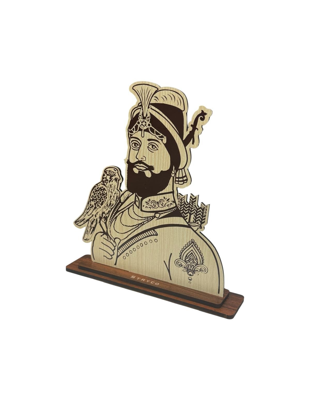 Sikh Wooden Stand Baba Deep Singh Ji Sikh Gurus Home Decor Display Khalsa UU6