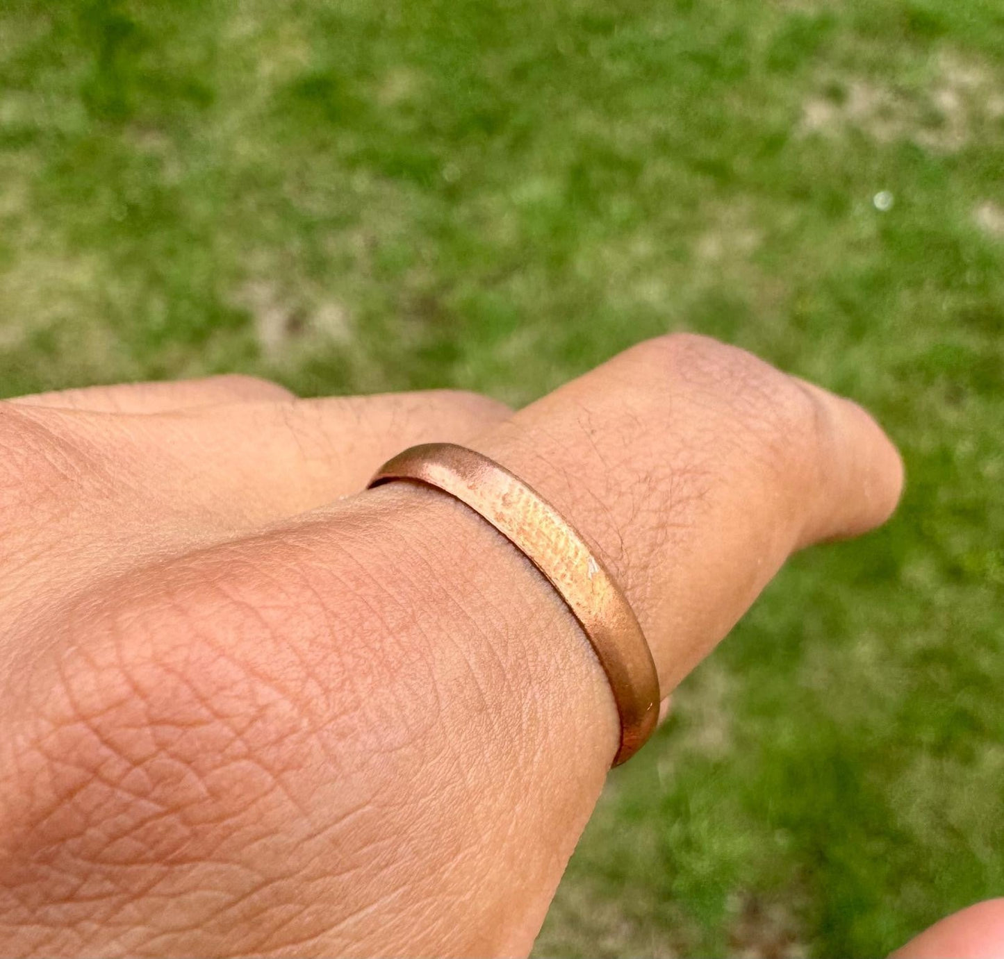 Pure Copper Ring Evil Eye Protection Amulet Nazar Good Luck Chala Hindu Sikh i27R Shield Challa Mundri Tamba Positive Vibes energised
