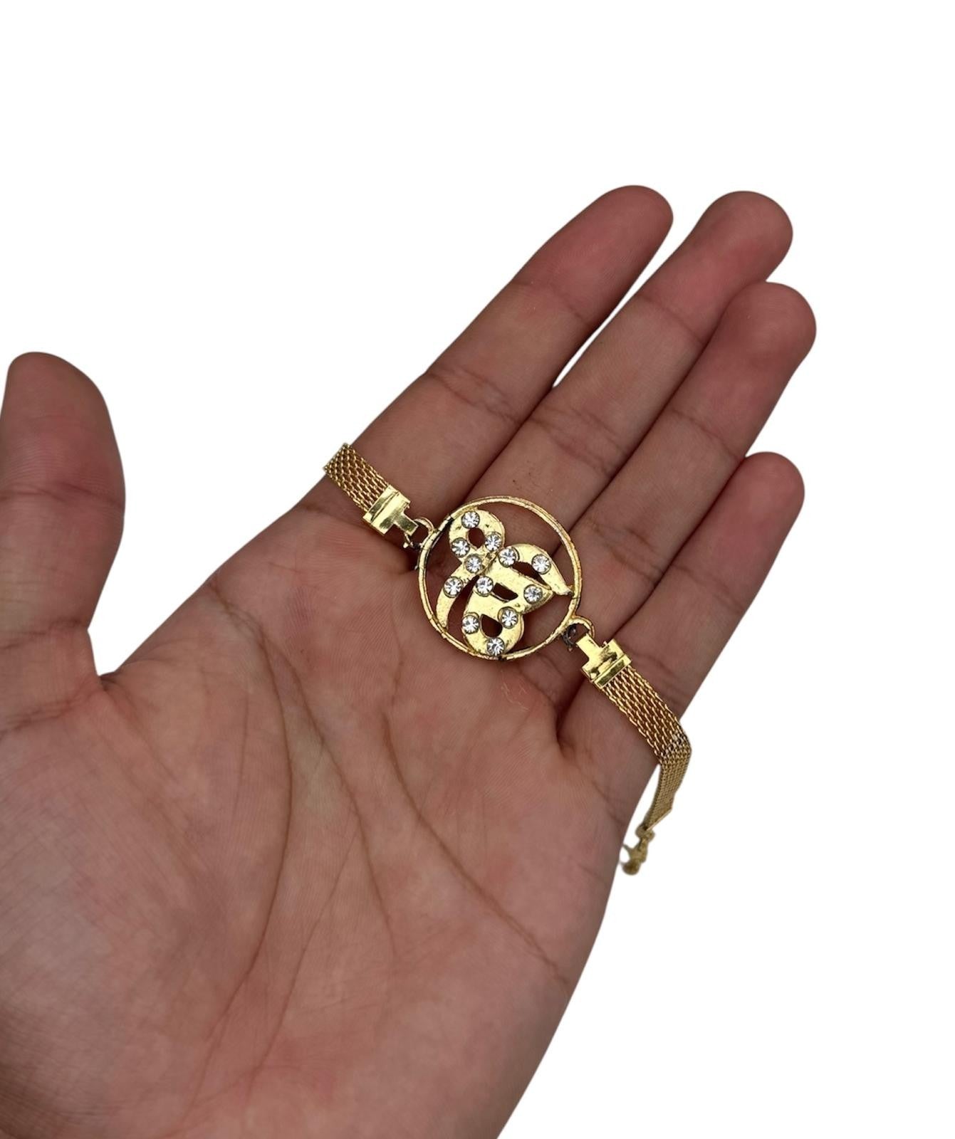 Ik Onkar Bracelet Sikh Gold Plated Religious Jewelry Gift Singh Kaur Kada i28