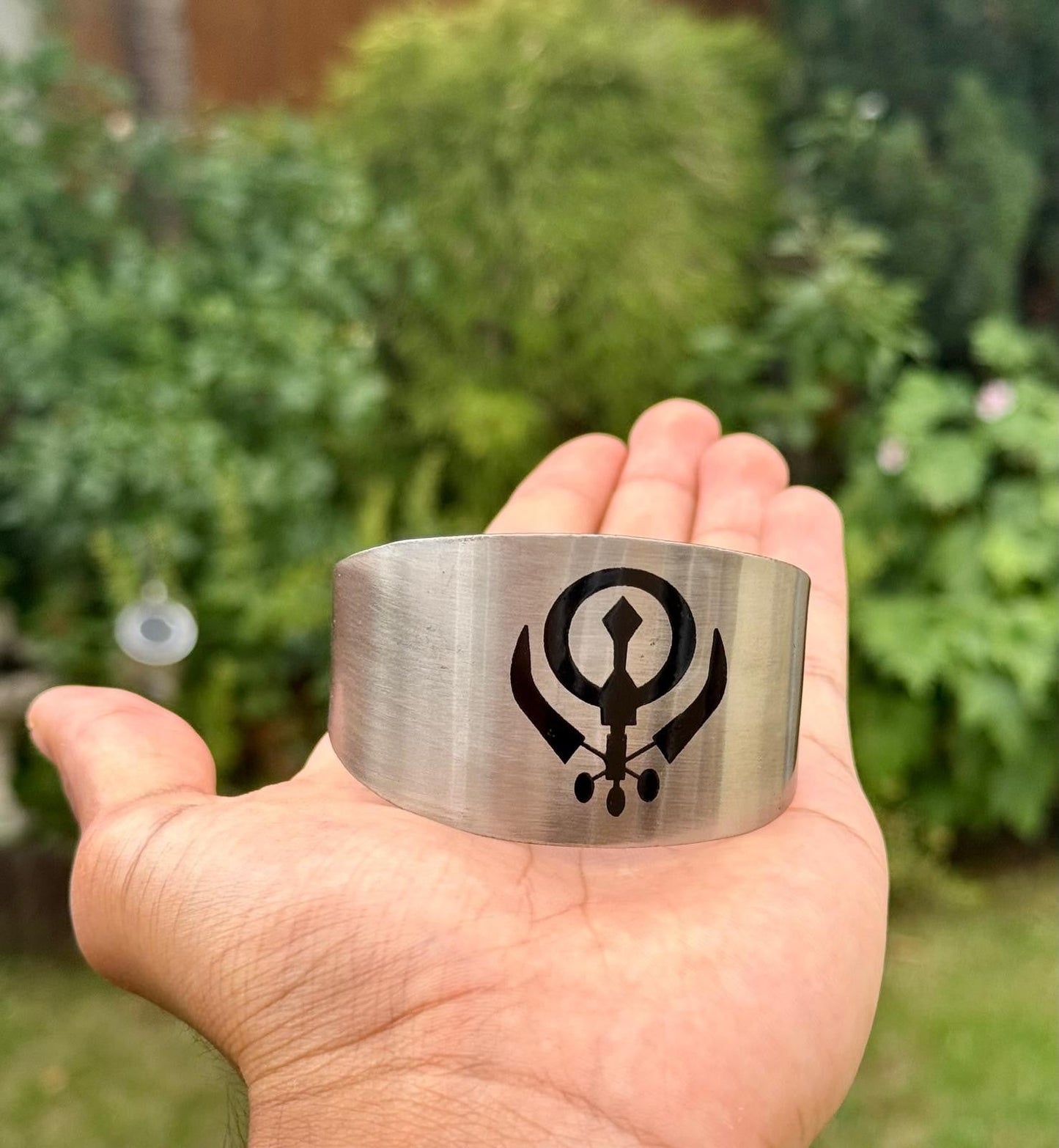 Sikh Warrior Kara Ik Onkar Khanda Bracelet Bangle Taksali Nihang Khalsa Kada i29