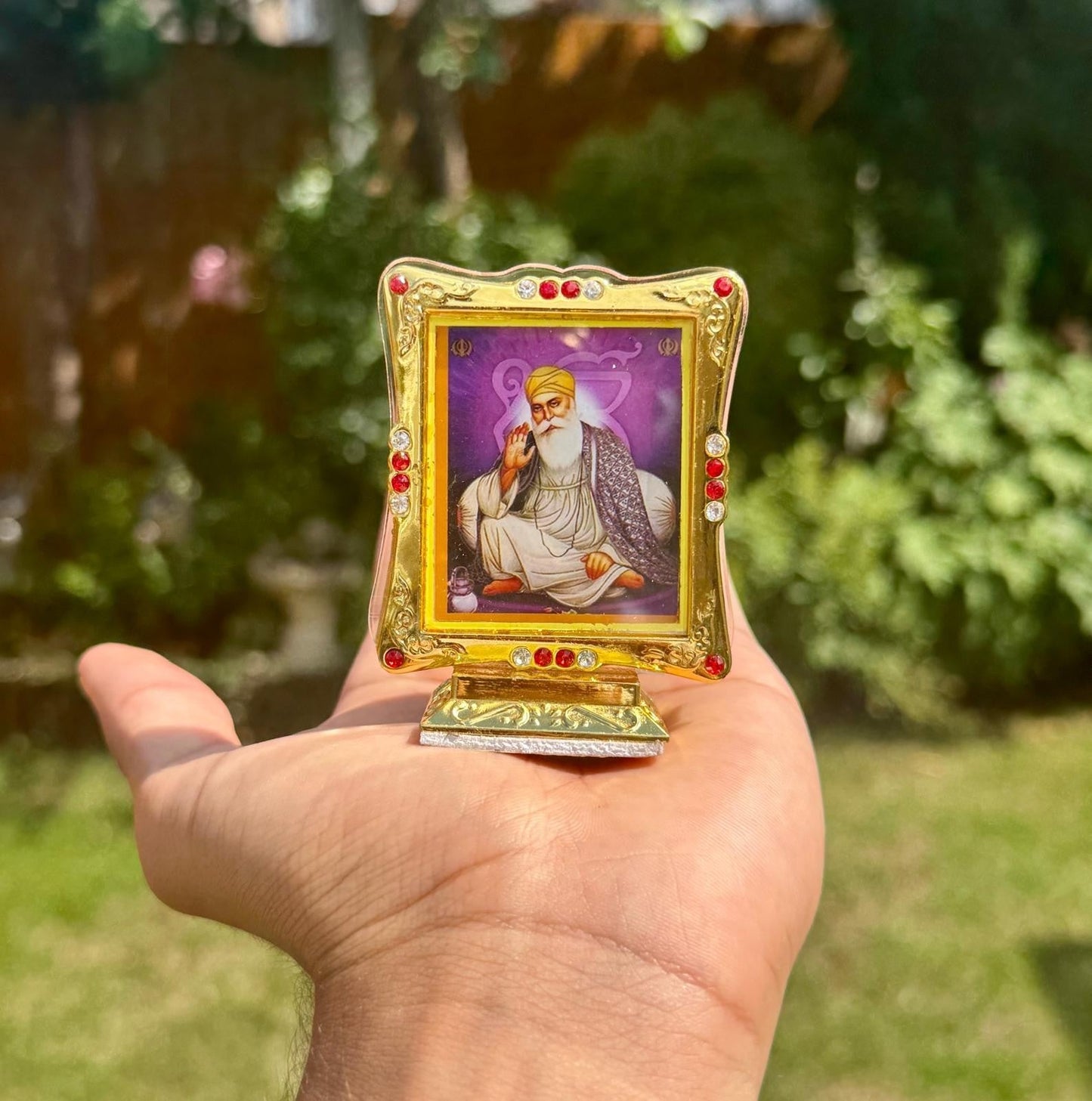 Sikh Car Stand Baba Deep Singh Golden Temple Baba Nanak Home Vehicle Decor RRRC