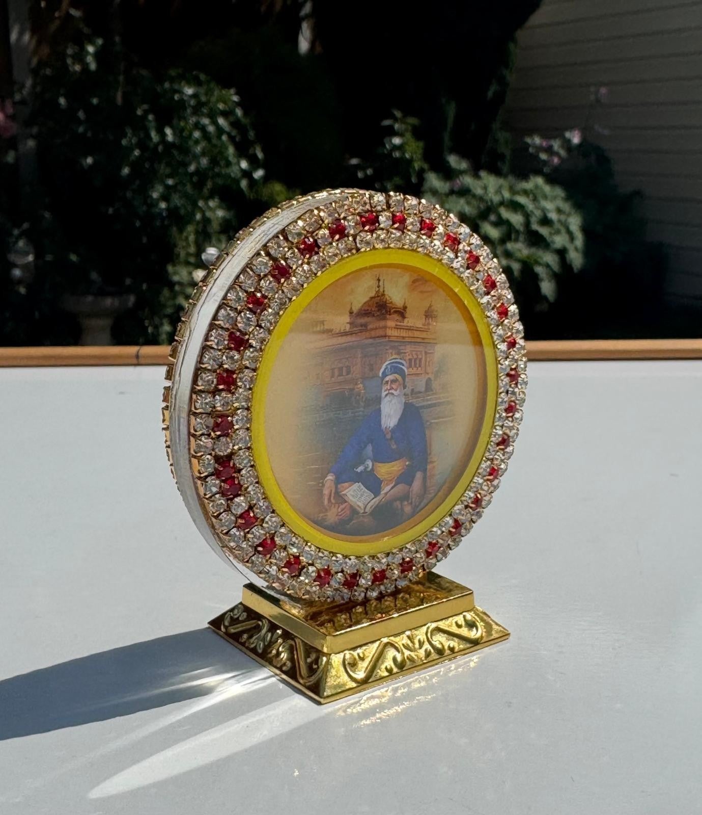 Sikh Car Stand Baba Deep Singh Golden Temple Baba Nanak Home Vehicle Decor RRRD