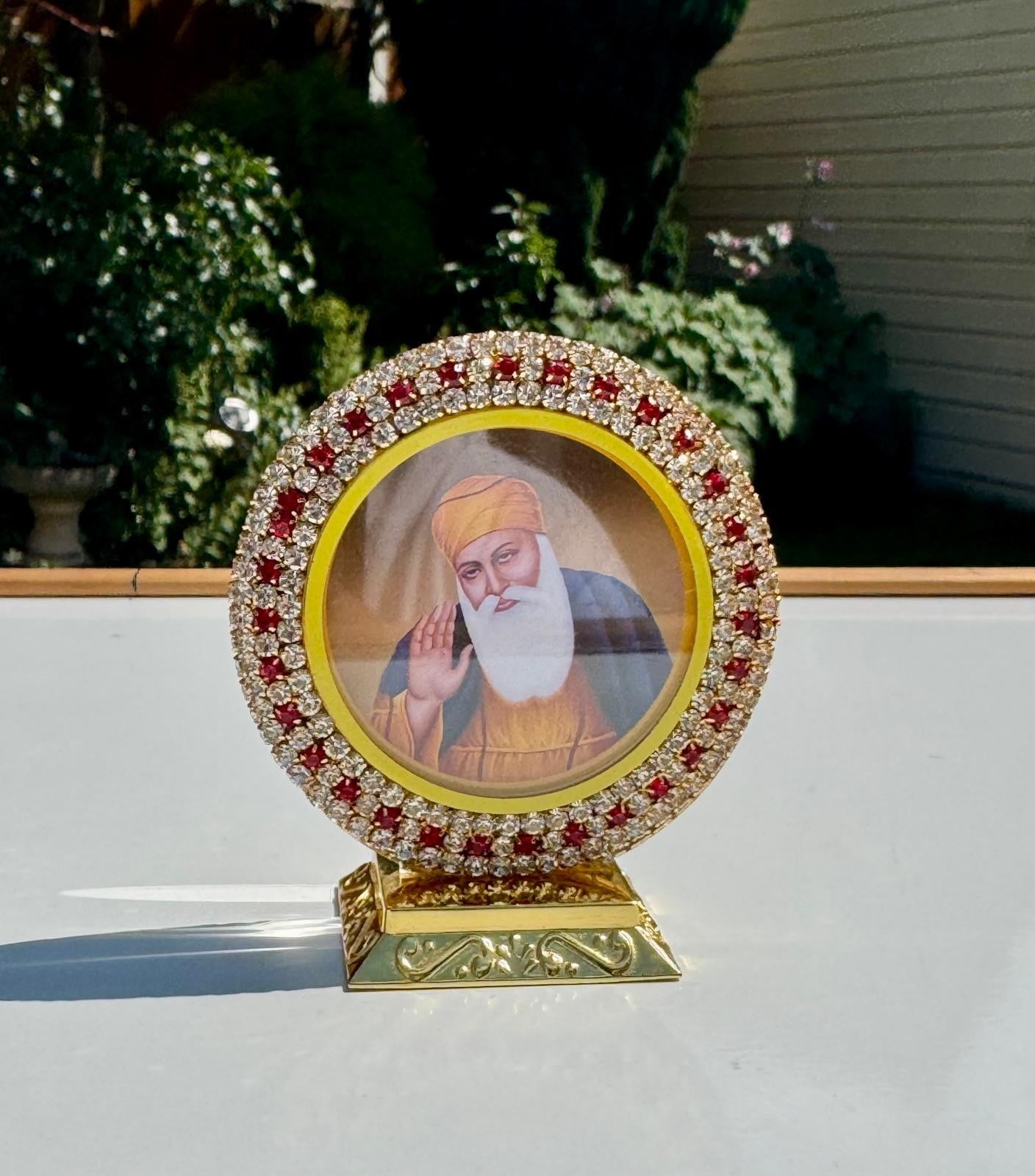 Sikh Car Stand Baba Deep Singh Golden Temple Baba Nanak Home Vehicle Decor RRRD