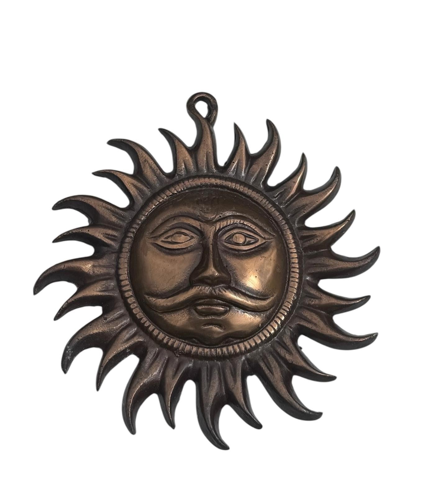 Surya God Hanger Metal Hindu Sungod Decor Art Indian Home Sculpture Hanging TTT6