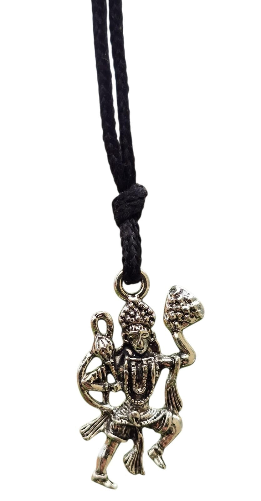Hanuman Ji Pendant Stainless Steel Hindu Evil Eye Protection Bajrang Bali Dori Q