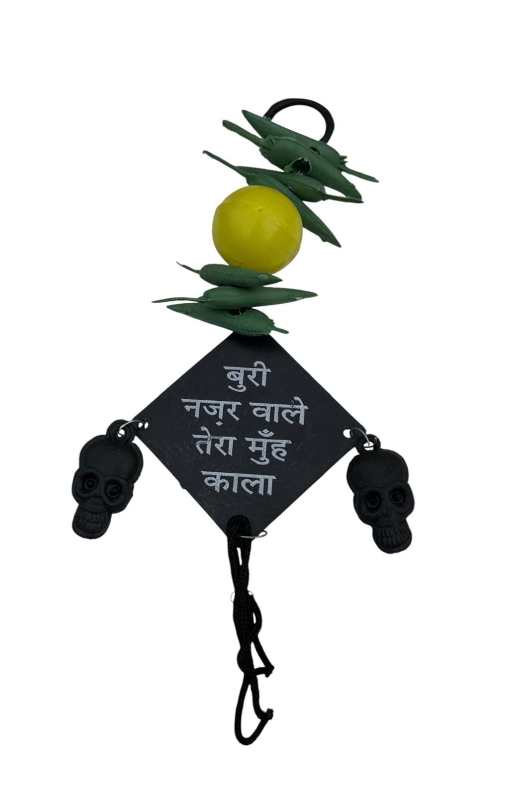 Hindu Nazar Battu Nimbu Mirchi Suraksha Safety Evil Eye Protection Shield TTT8