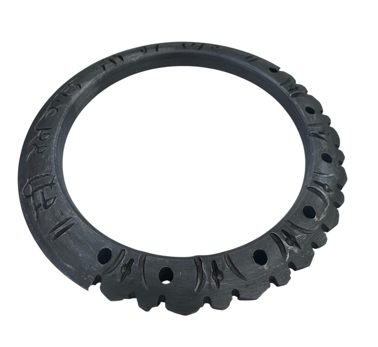 Sarbloh Chakri Kara Sri Akaal Ji Sahai Tooth Kada Sikh Nihang Singh Bangle i40