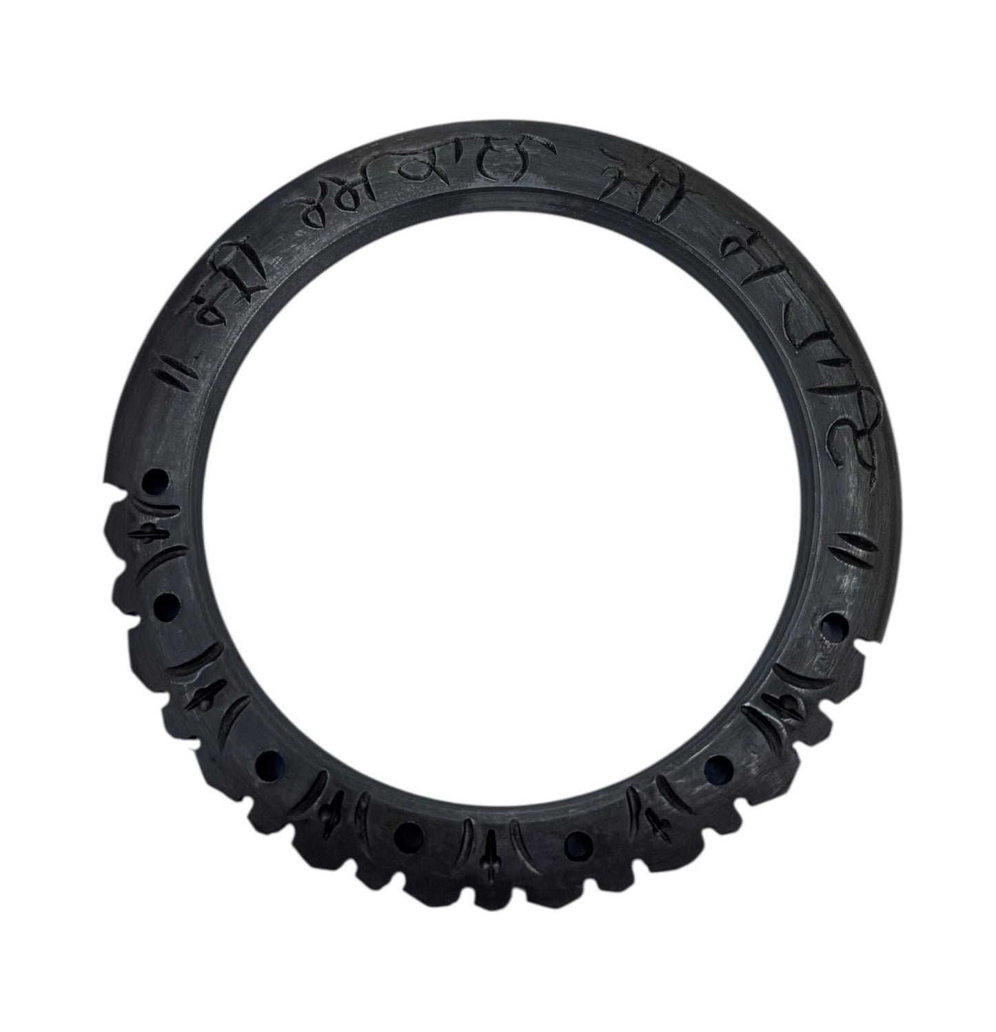 Sarbloh Chakri Kara Sri Akaal Ji Sahai Tooth Kada Sikh Nihang Singh Bangle i40