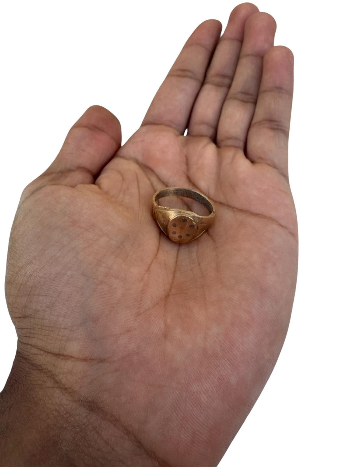 Brass Asht Dhatu Ring Eight Different Metals Evil Eye Protection Nazar Luck B37R Hindu Tradition Mundari Mundri Lucky Amulet Handmade New