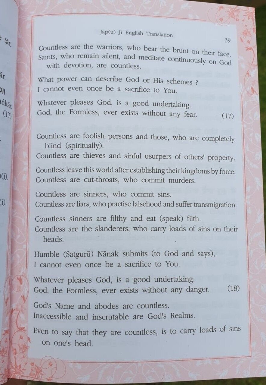 Sikh Sacred Nitnem Bani Japji Rehras Sahib Roman English Translation Gutka MO1  UK New Gift
