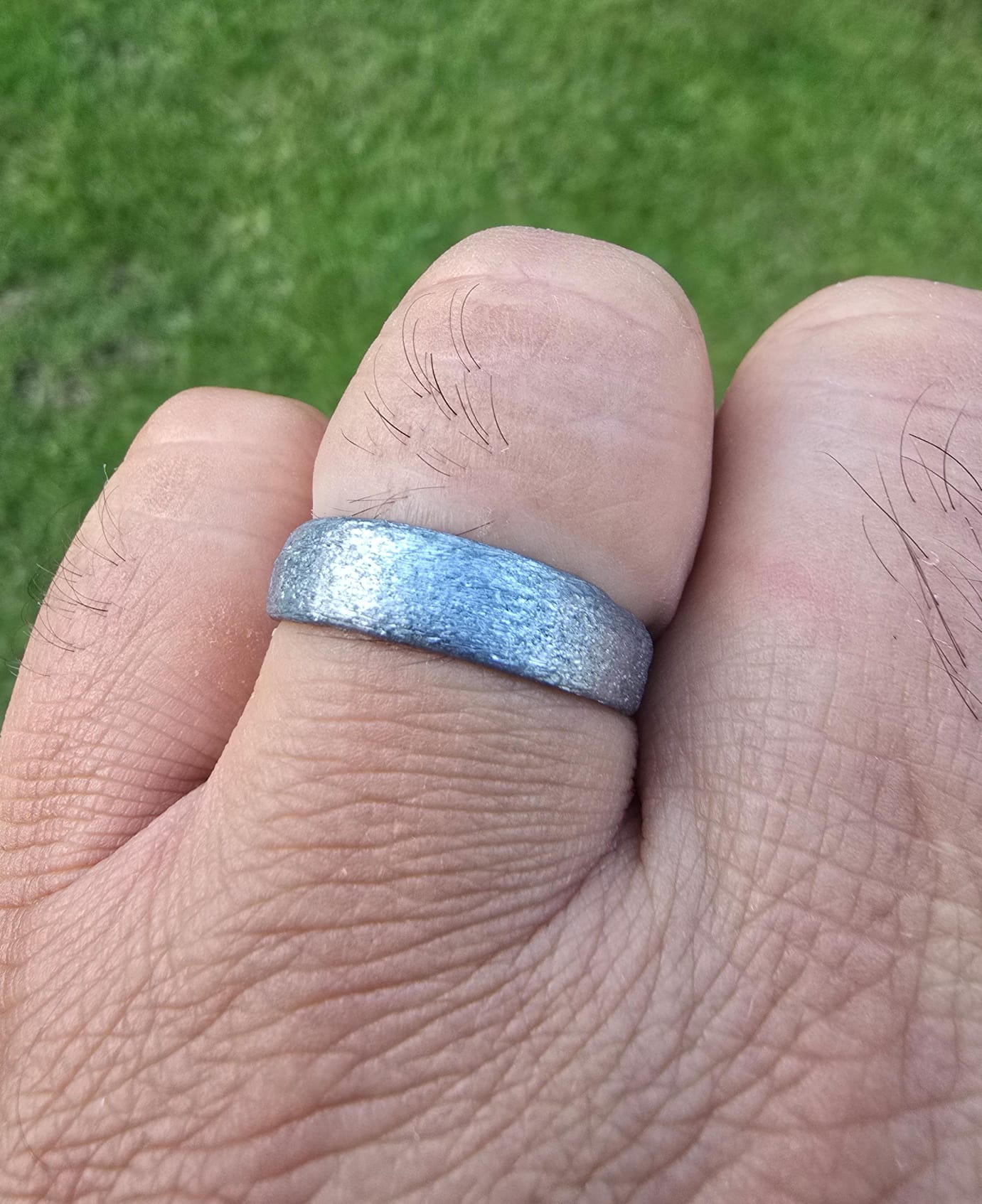 Ranga Limestone Ring (Range ka Challa) – Handmade Astrology Ring A22R Mangal New