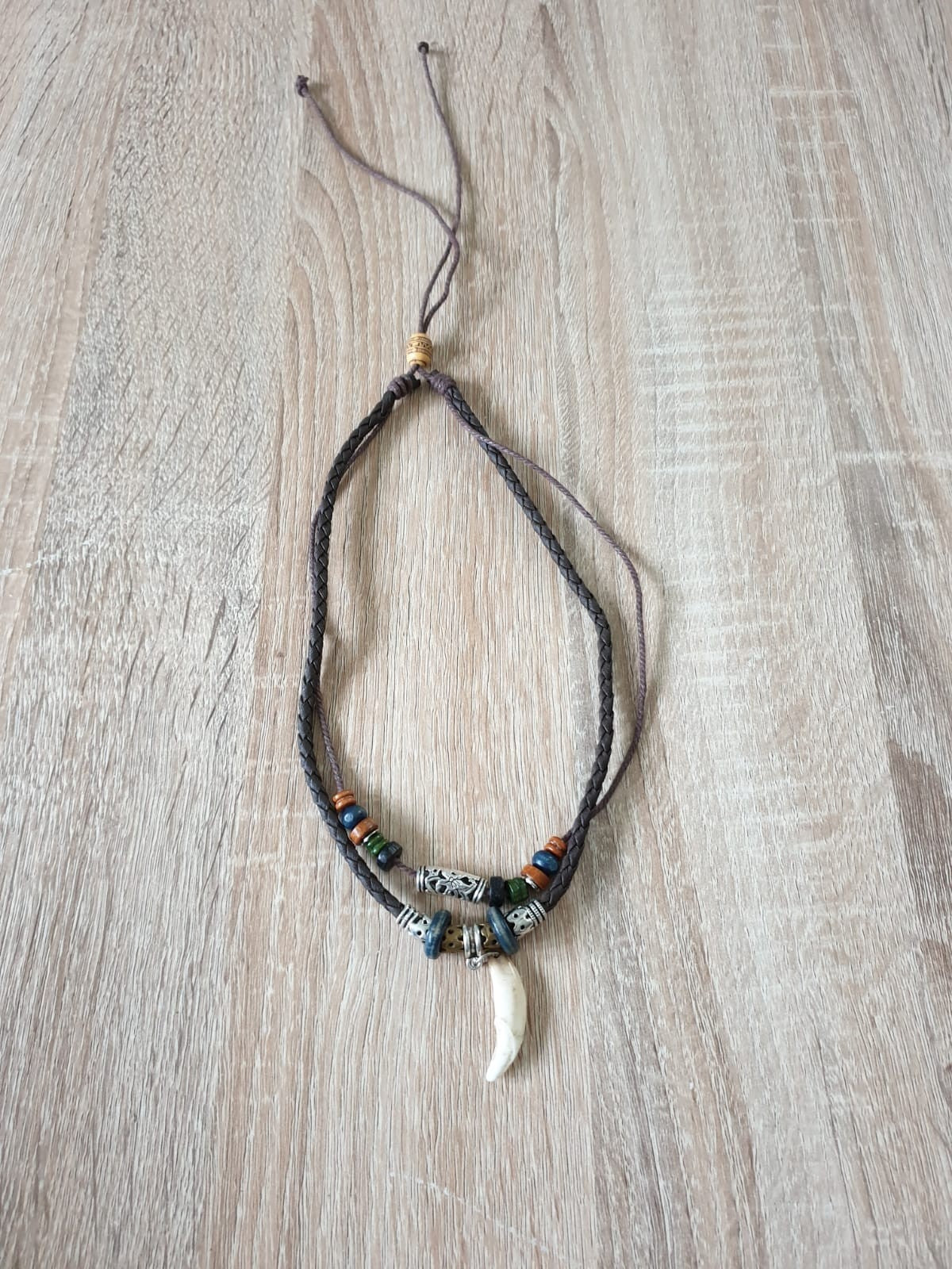 Authentic Wolf Tooth pendant Tribal Beads Evil Eye Nazar Protection Lucky TTT17