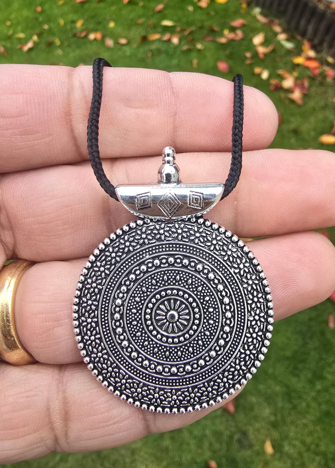 Tibetan Tribal Spiral Taviz Taveez Evil Eye Protection pendant Nazar Shield U62K Taweet Locket Bohemian Positive energy boho design Amulet