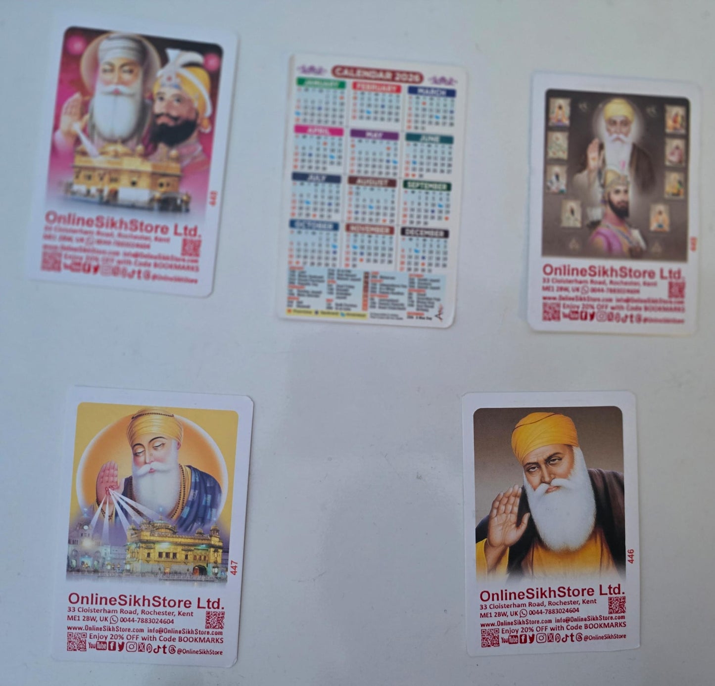 5 sikh blessing good luck pocket calendars 2026 singh kaur hindu festivals b44