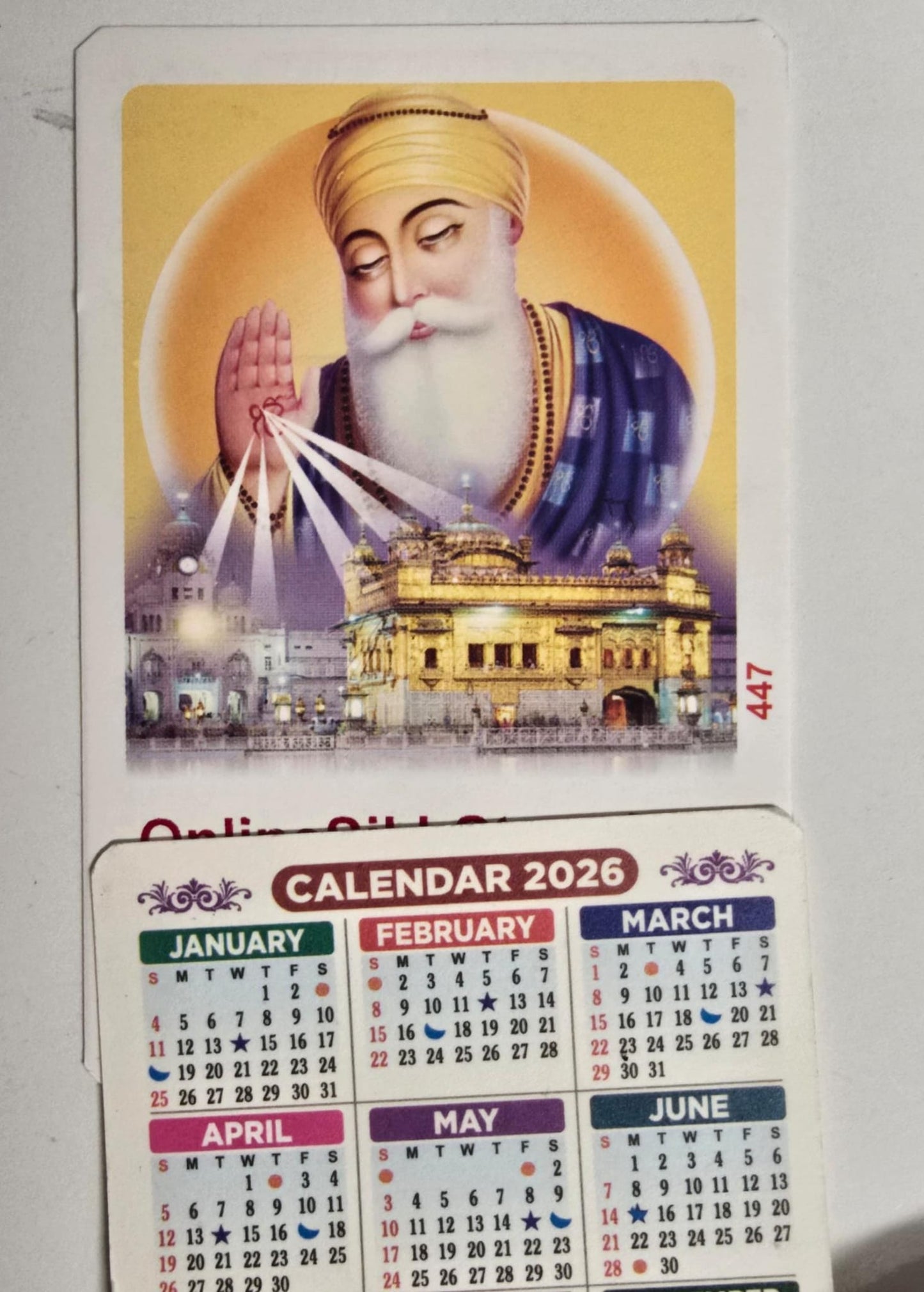 5 sikh blessing good luck pocket calendars 2026 singh kaur hindu festivals b44