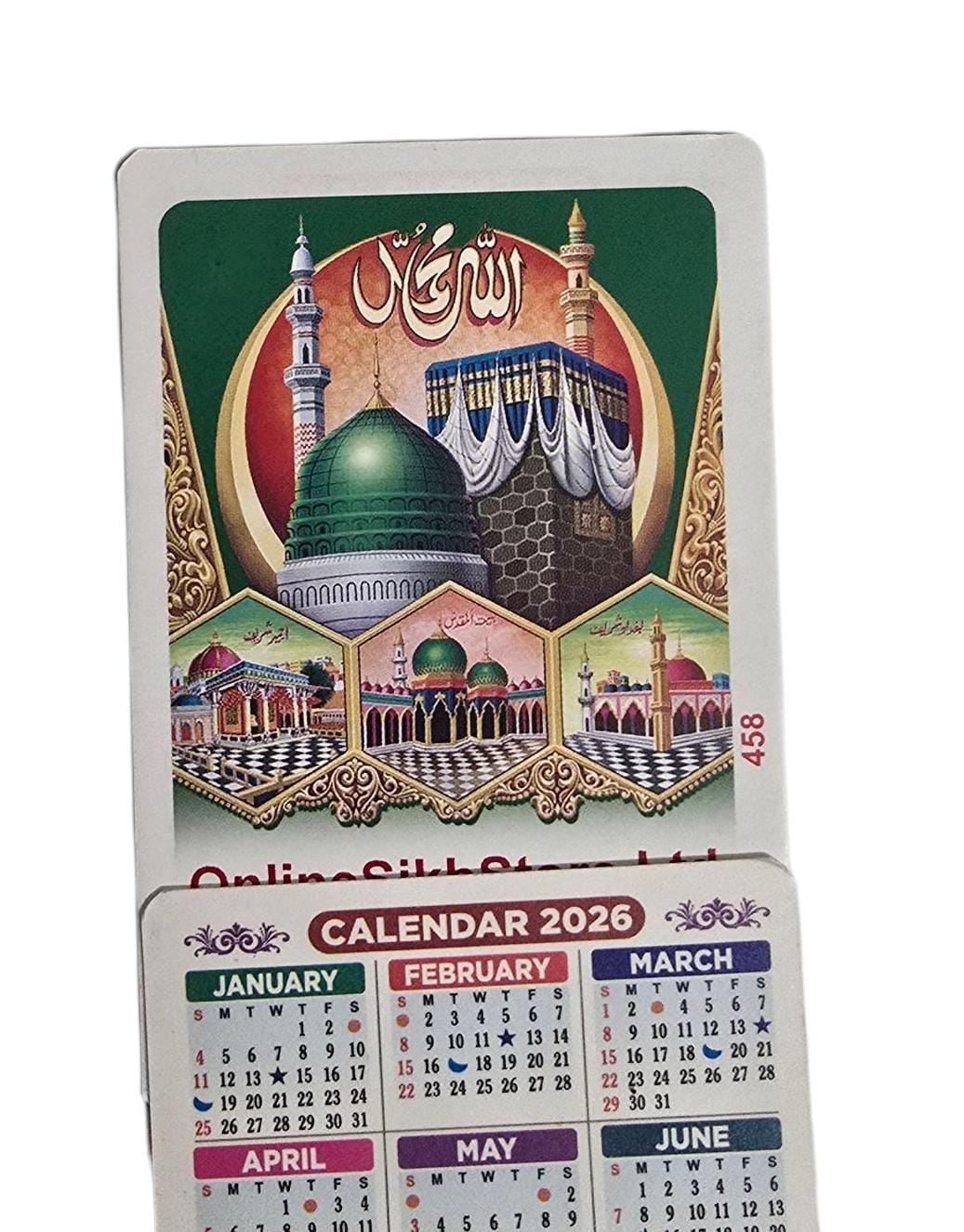 12 Hindu Sikh Muslim Evil Eye Protection Pocket Calendars 2026 Blessings Cards
