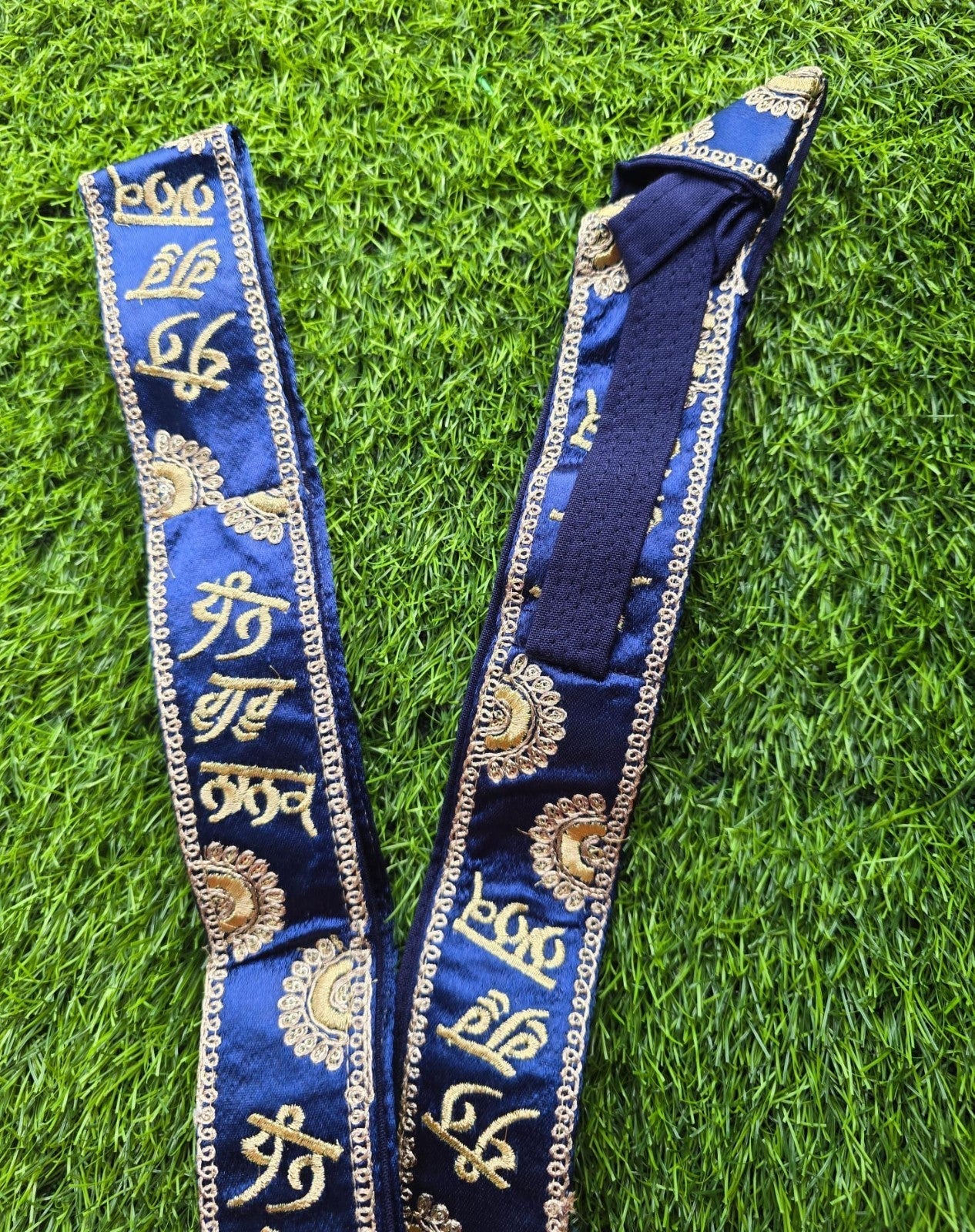 Dhan Guru Nanak Sikh embroidery Gatra Singh Khalsa adjustable belt for kirpan