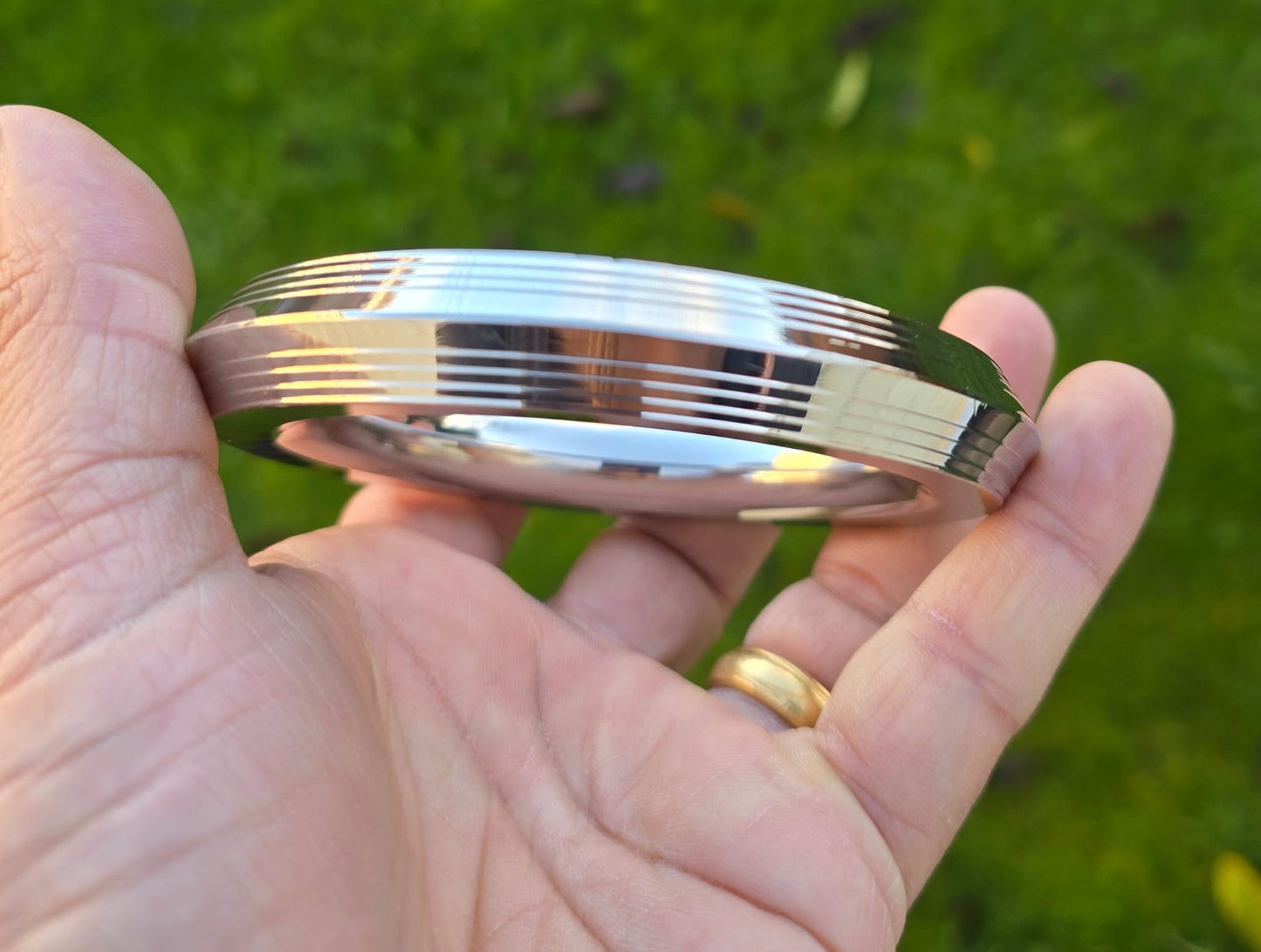 Stainless Steel Kara Sikh Kada Heavy lines Karha Singh Khalsa Taksali Bangle L15A