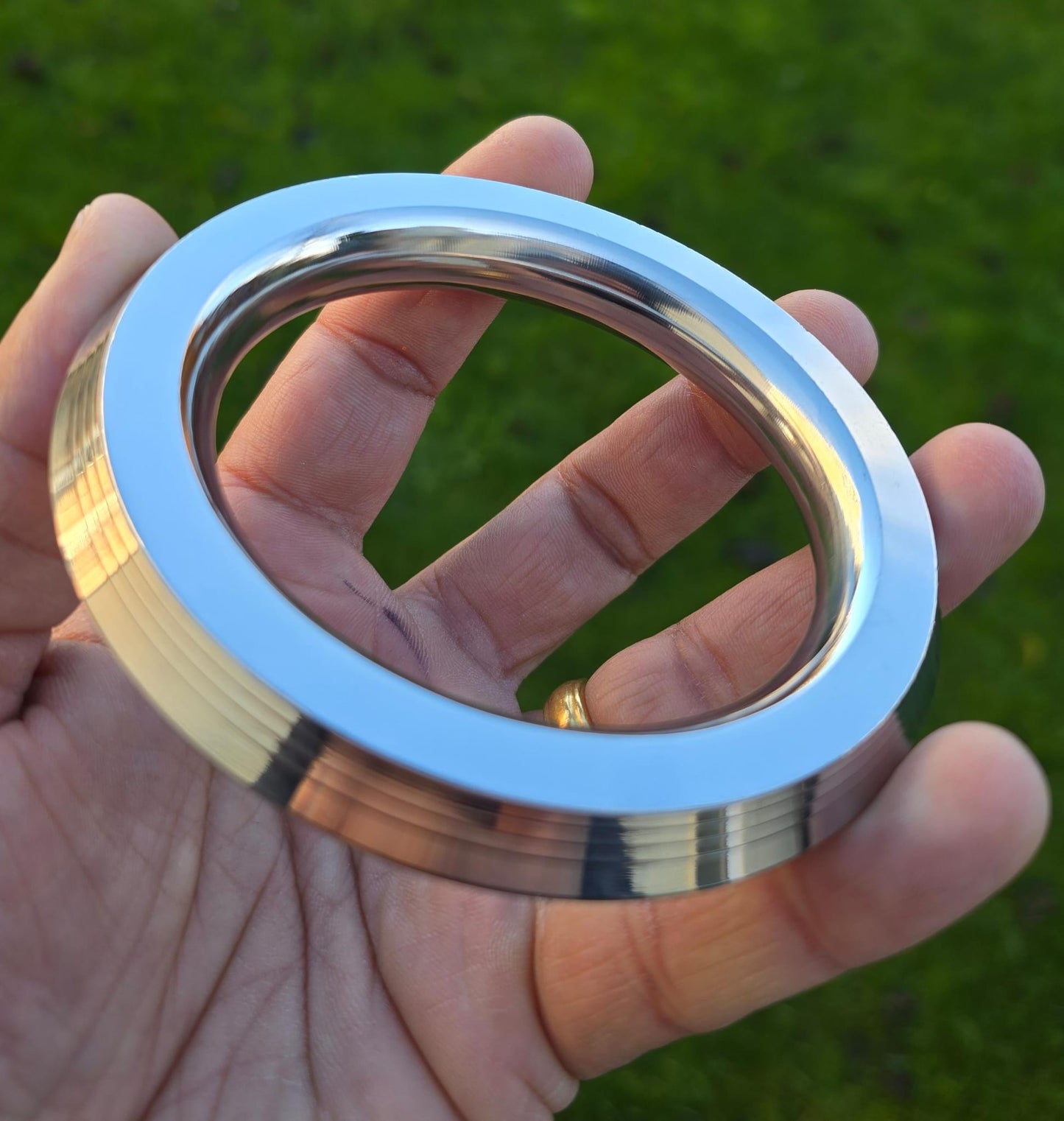 Stainless Steel Kara Sikh Kada Heavy lines Karha Singh Khalsa Taksali Bangle L15A