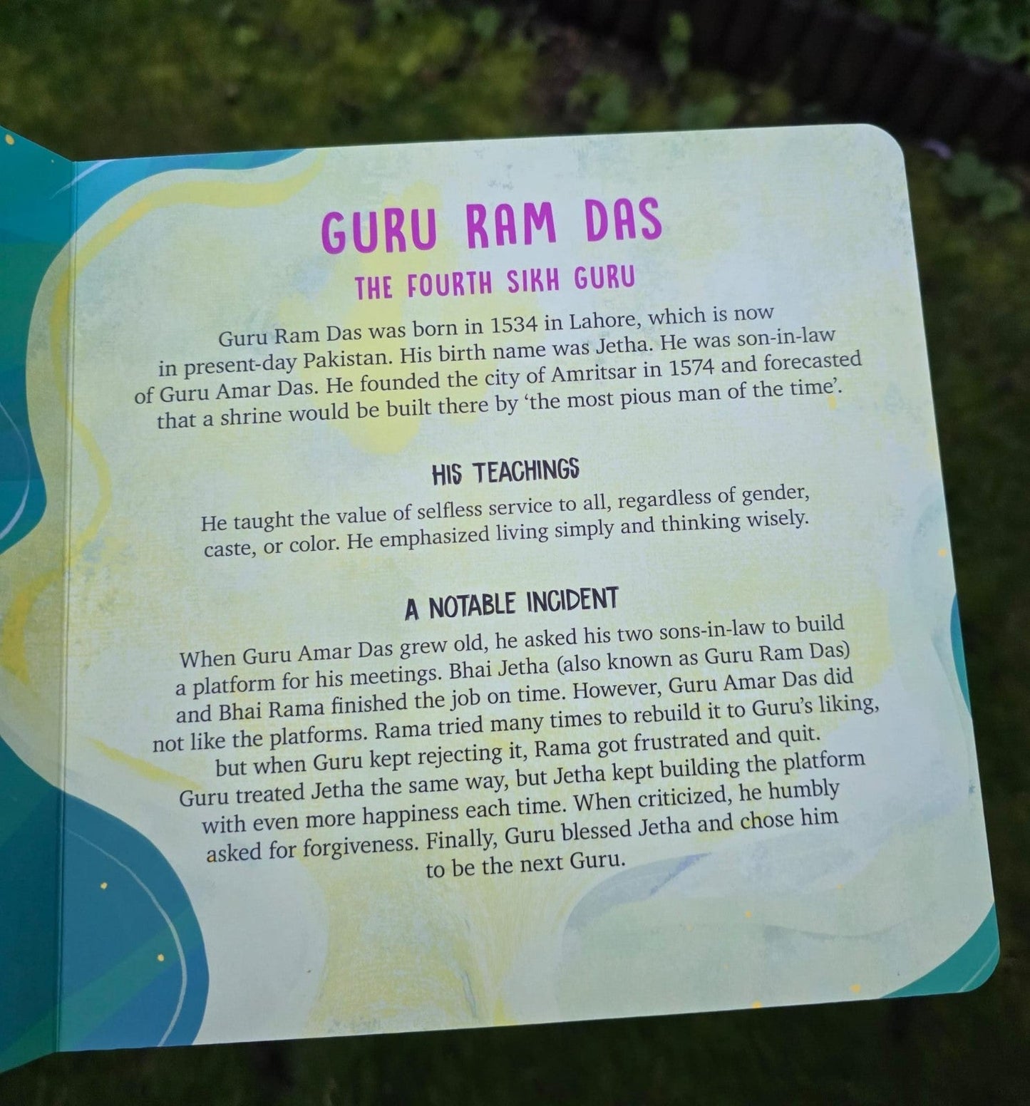 10 Sikh Gurus Children’s Illustrated Board Book Sikhism Stories MD21