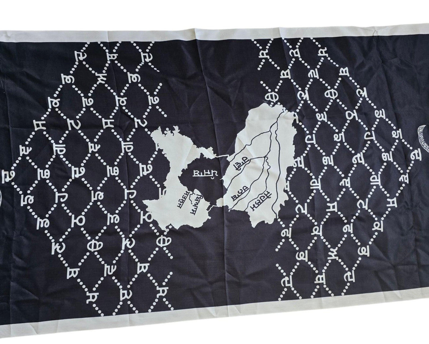 Maharaja Ranjit Singh Khalsa Raj Sanjha Old Punjab Map Lohi Shawl Unisex Sikh ST