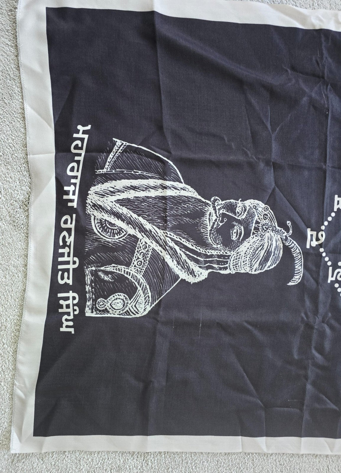 Maharaja Ranjit Singh Khalsa Raj Sanjha Old Punjab Map Lohi Shawl Unisex Sikh ST