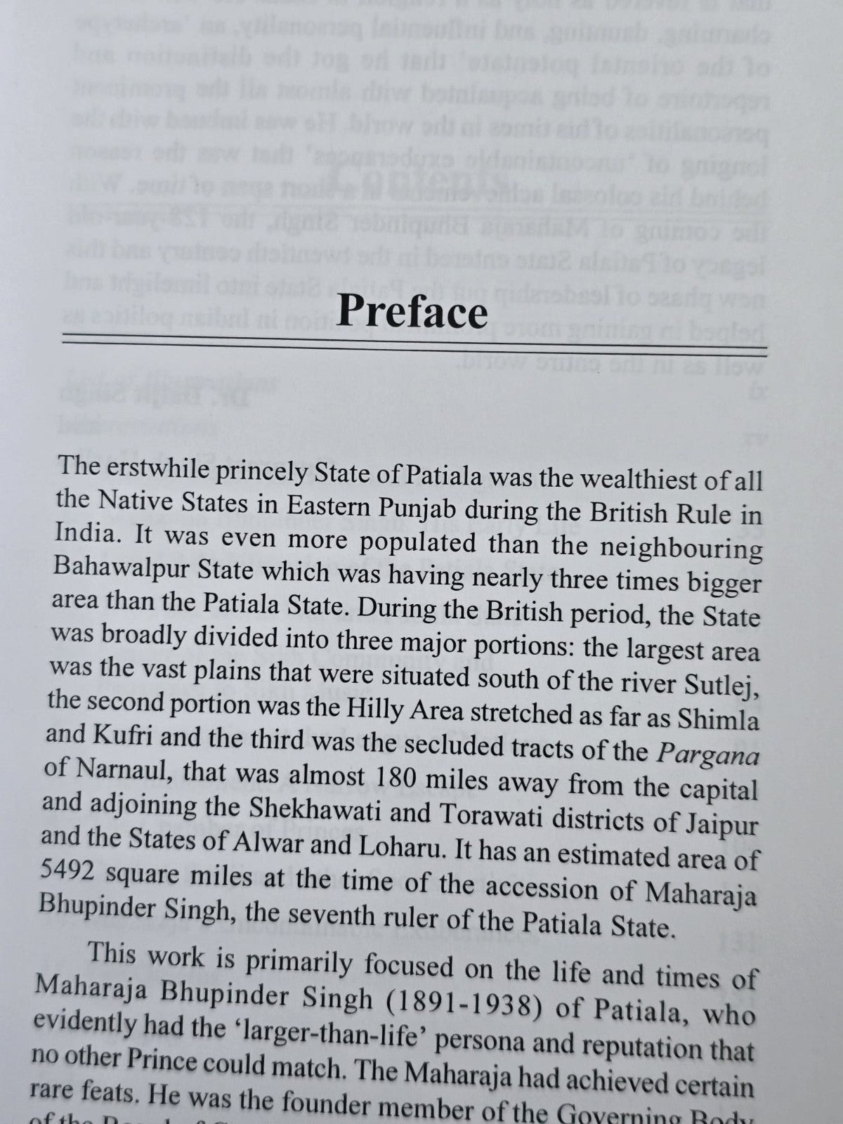 Maharaja Bhupinder Singh Patiala State Punjab Sikh History English Book MD32 New