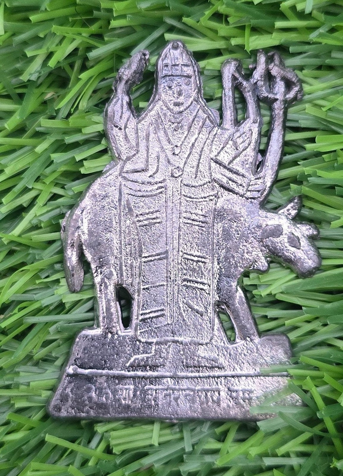 Shani Dev Yantra Lead Statue Pendant Shani Mantra Hindu Protection Talisman U71