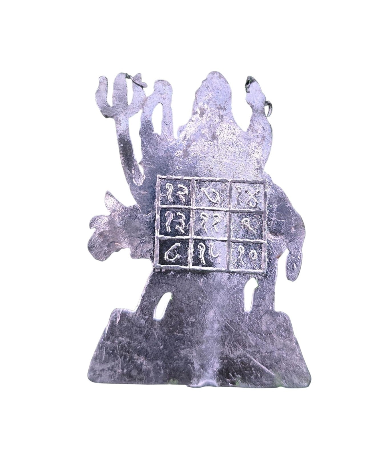 Shani Dev Yantra Lead Statue Pendant Shani Mantra Hindu Protection Talisman U71