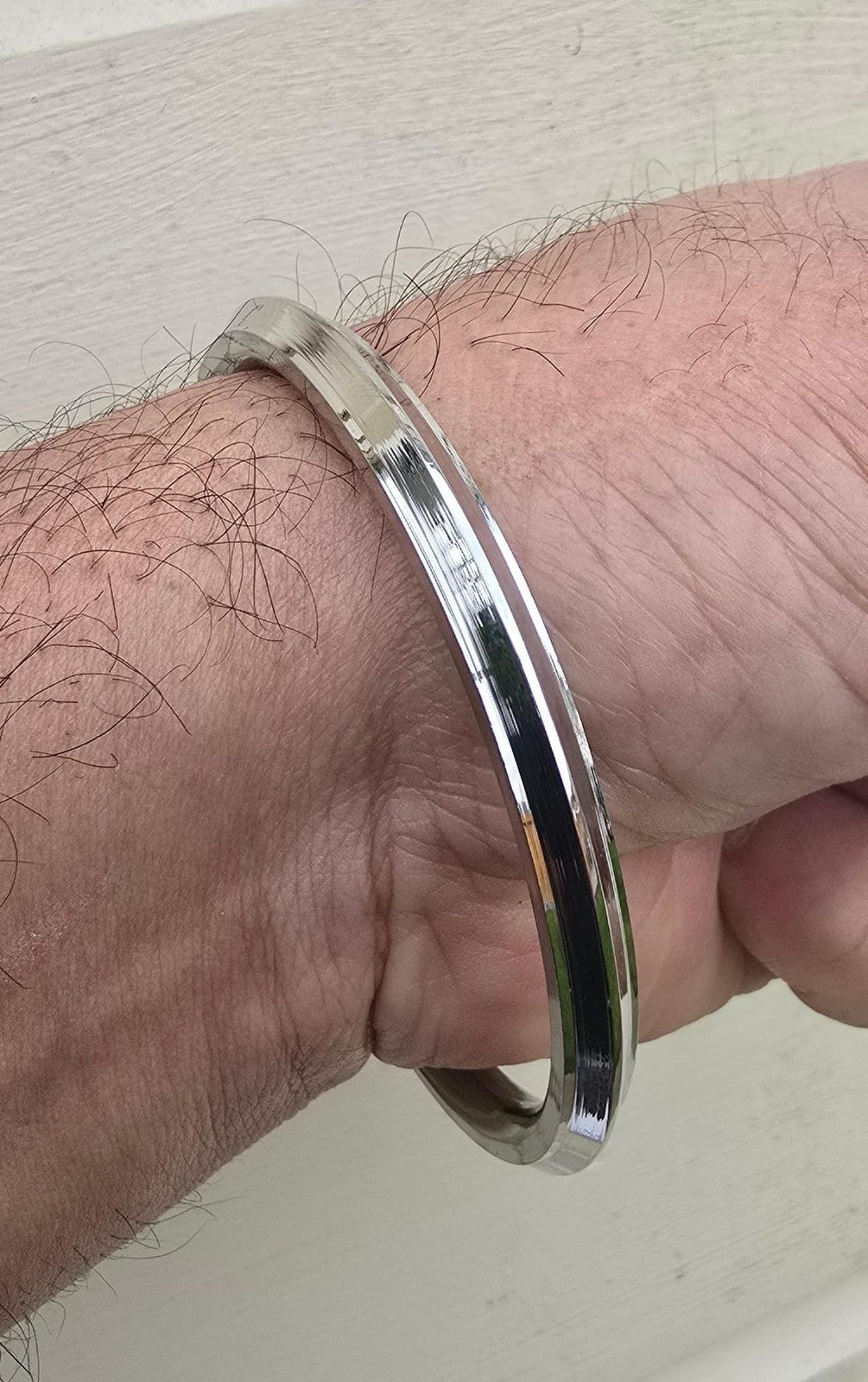 Sikh Kara Stainless Steel Kada Punjabi Khalsa Bangle Collar Edge Bracelet F5R