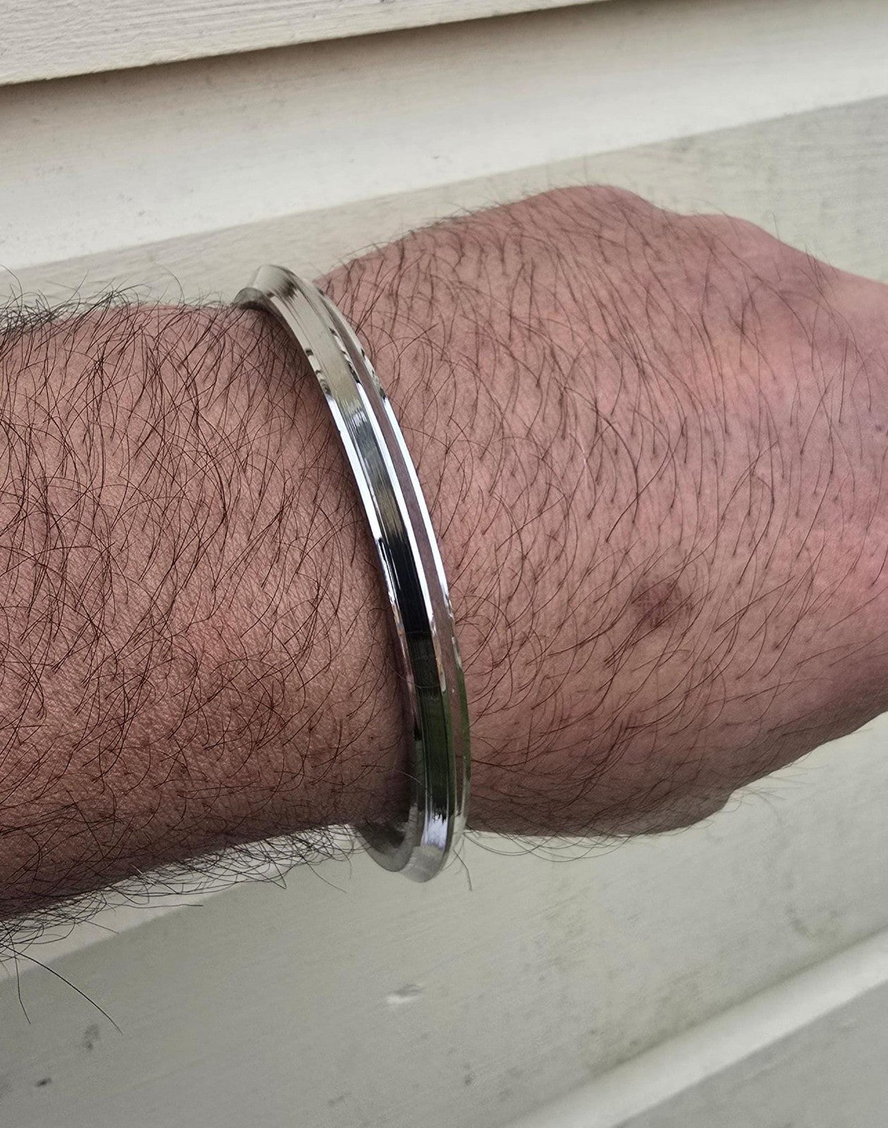 Sikh Kara Stainless Steel Kada Punjabi Khalsa Bangle Collar Edge Bracelet F5R