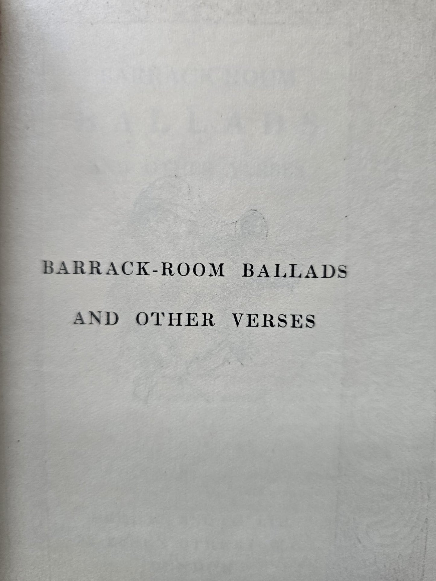 Antique 1921 Rudyard Kipling Barrack Room Ballads Book Vintage Red Leather SA1