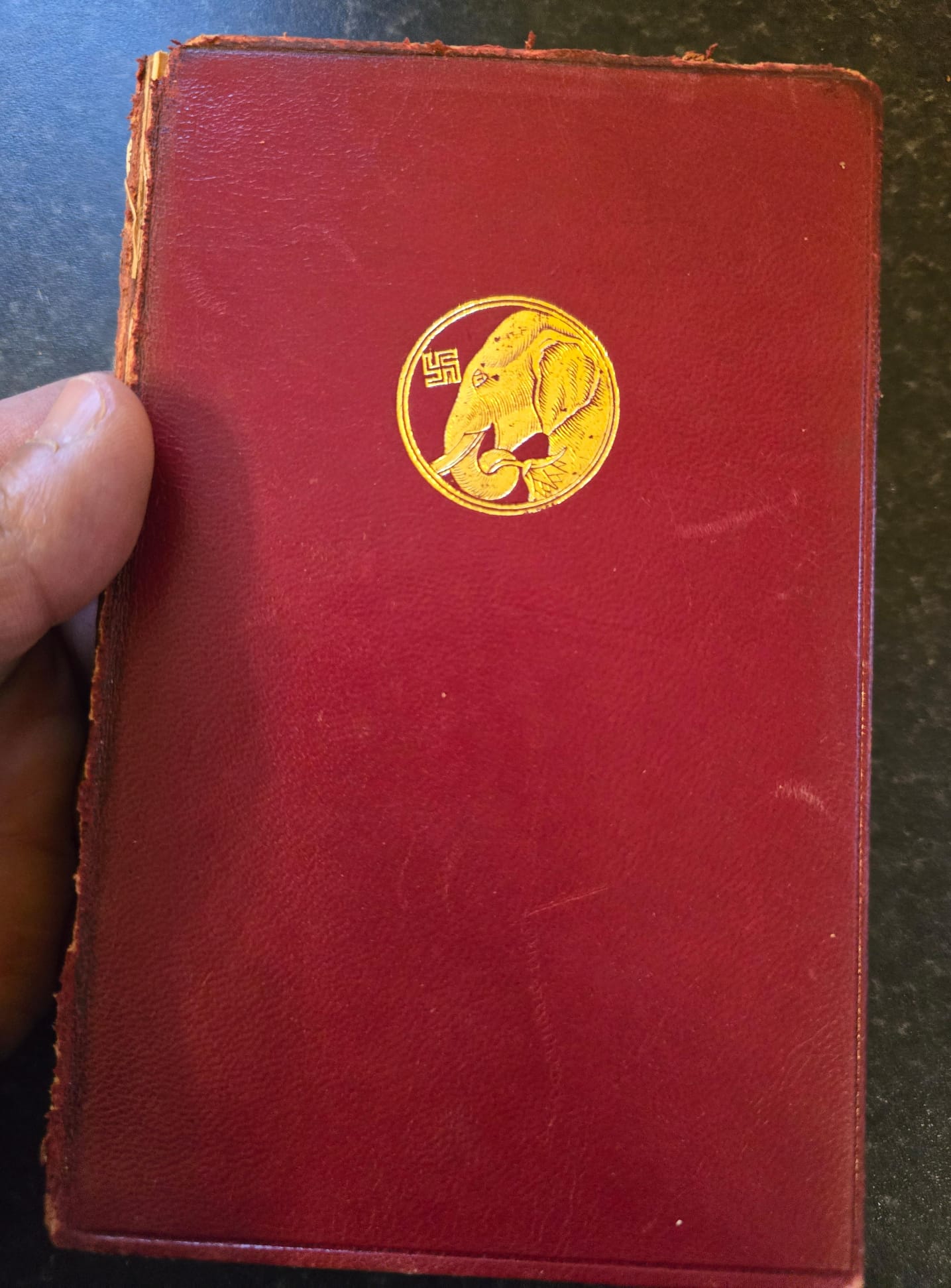 Antique 1913 Rudyard Kipling Traffics and Discoveries Vintage Red Leather Book SA3