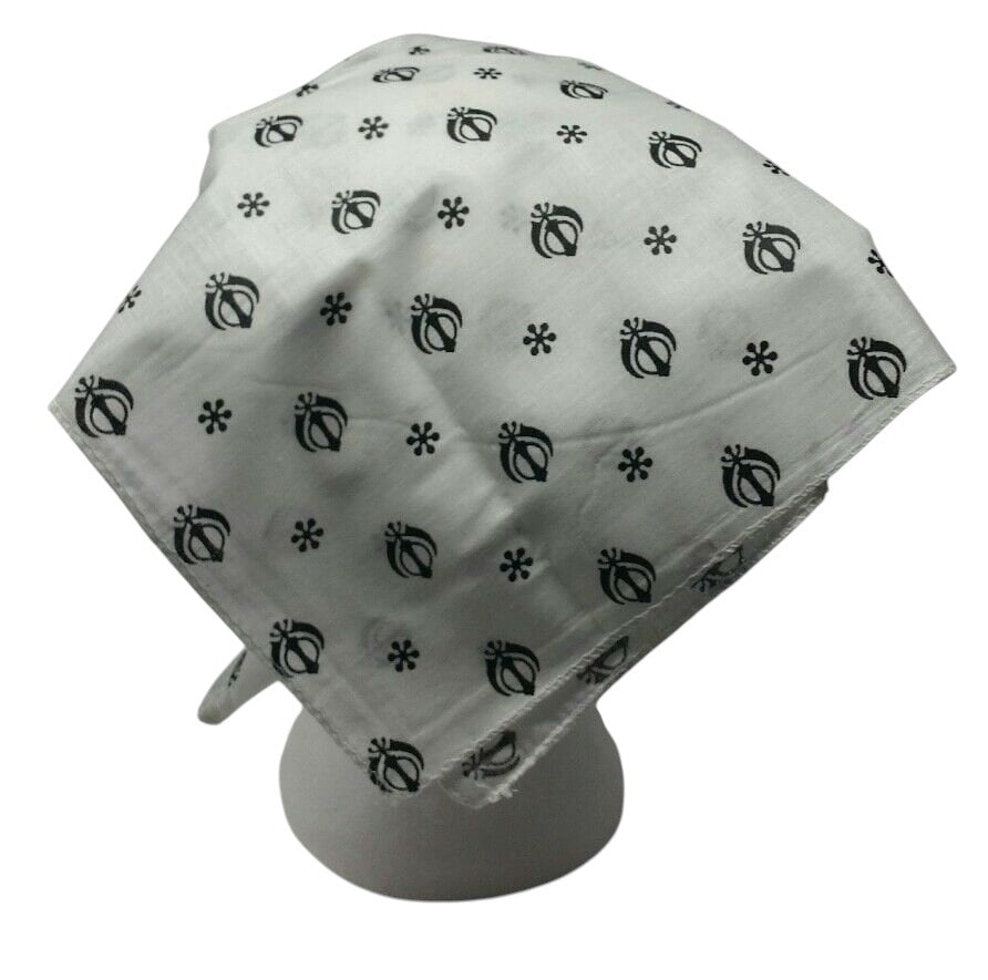 White Khanda Rumal Sikh Head Wrap Bandana Punjabi Cloth UK handkerchief gift New
