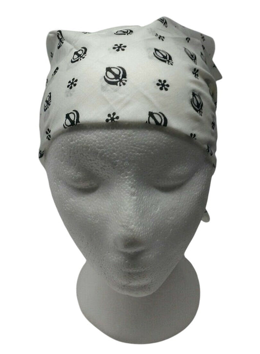 White Khanda Rumal Sikh Head Wrap Bandana Punjabi Cloth UK handkerchief gift New