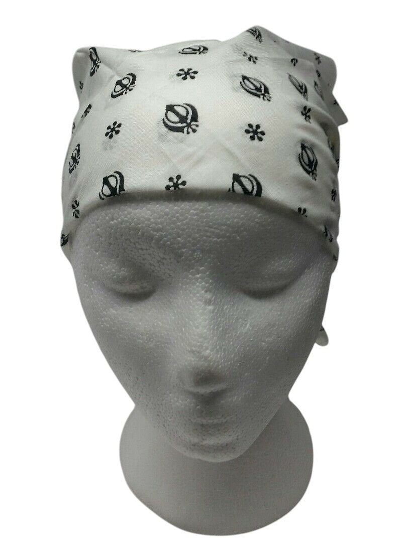 White Khanda Rumal Sikh Head Wrap Bandana Punjabi Cloth UK handkerchief gift New