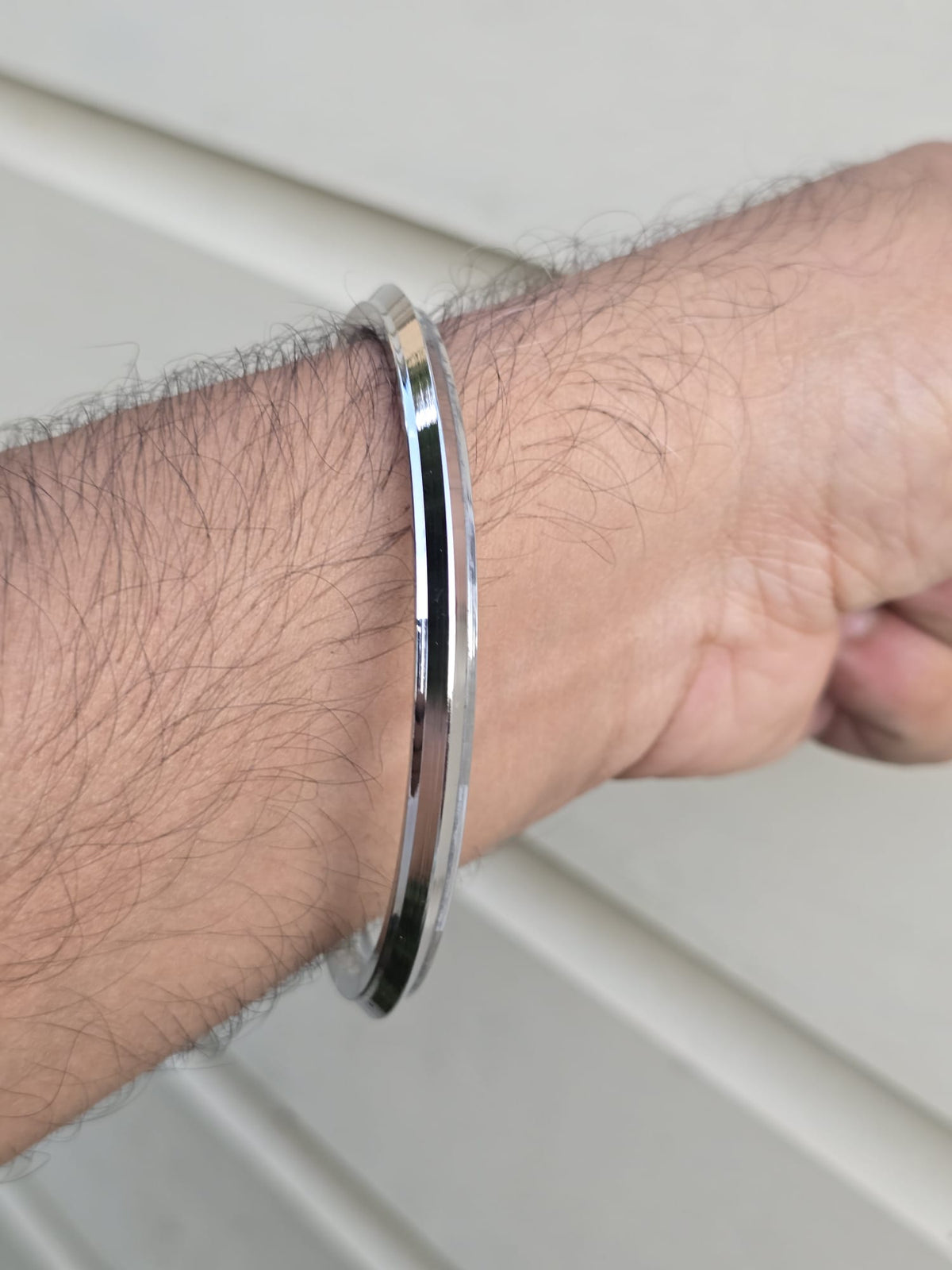 Sikh Kara Stainless Steel Kada Punjabi Khalsa Bangle Collar Edge Bracelet F5R Unisex Karha