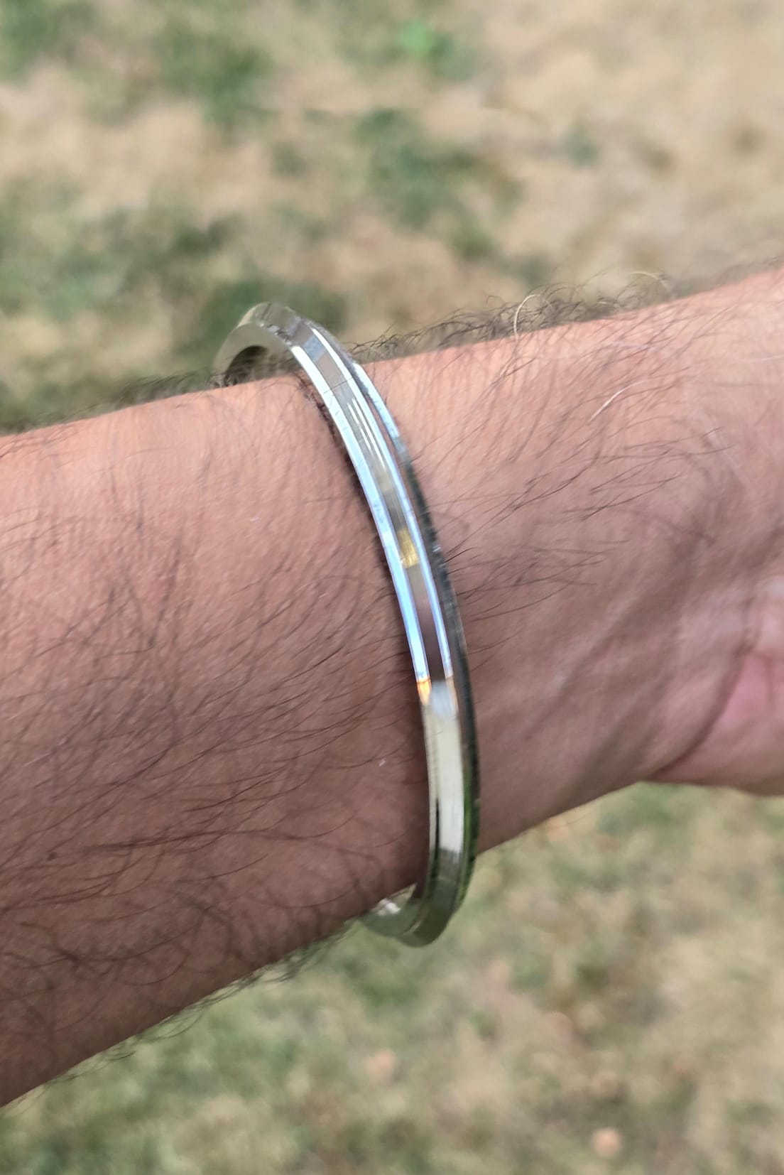 Sikh Kara Stainless Steel Kada Punjabi Khalsa Bangle Collar Edge Bracelet F5R Unisex Karha