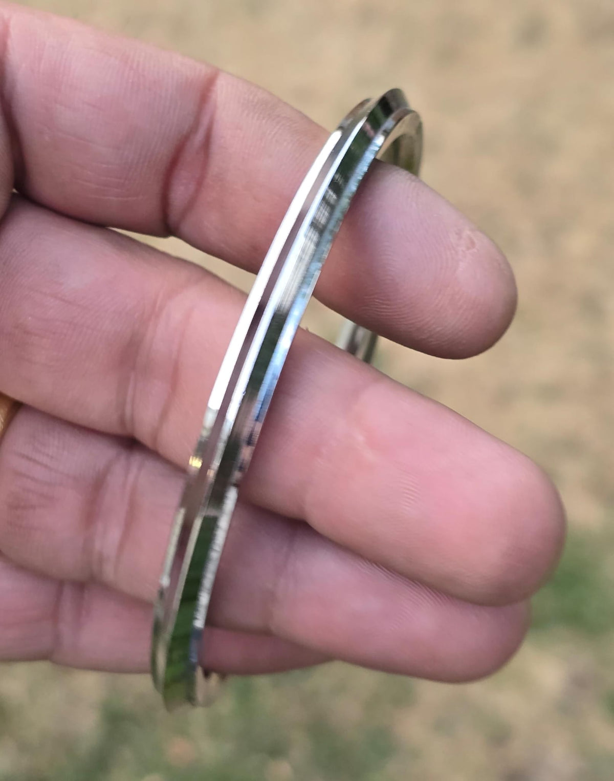 Sikh Kara Stainless Steel Kada Punjabi Khalsa Bangle Collar Edge Bracelet F5R Unisex Karha